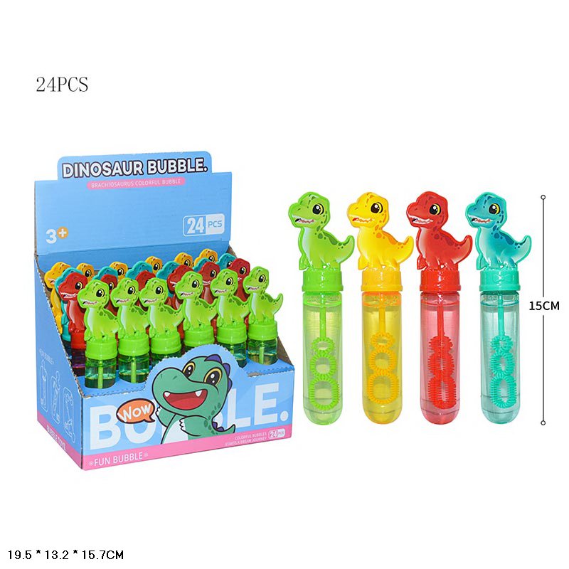 Мильні бульбашки арт. 2202 (432шт)  Динозавр 15 см,18уп по 24 шт у дісплеї