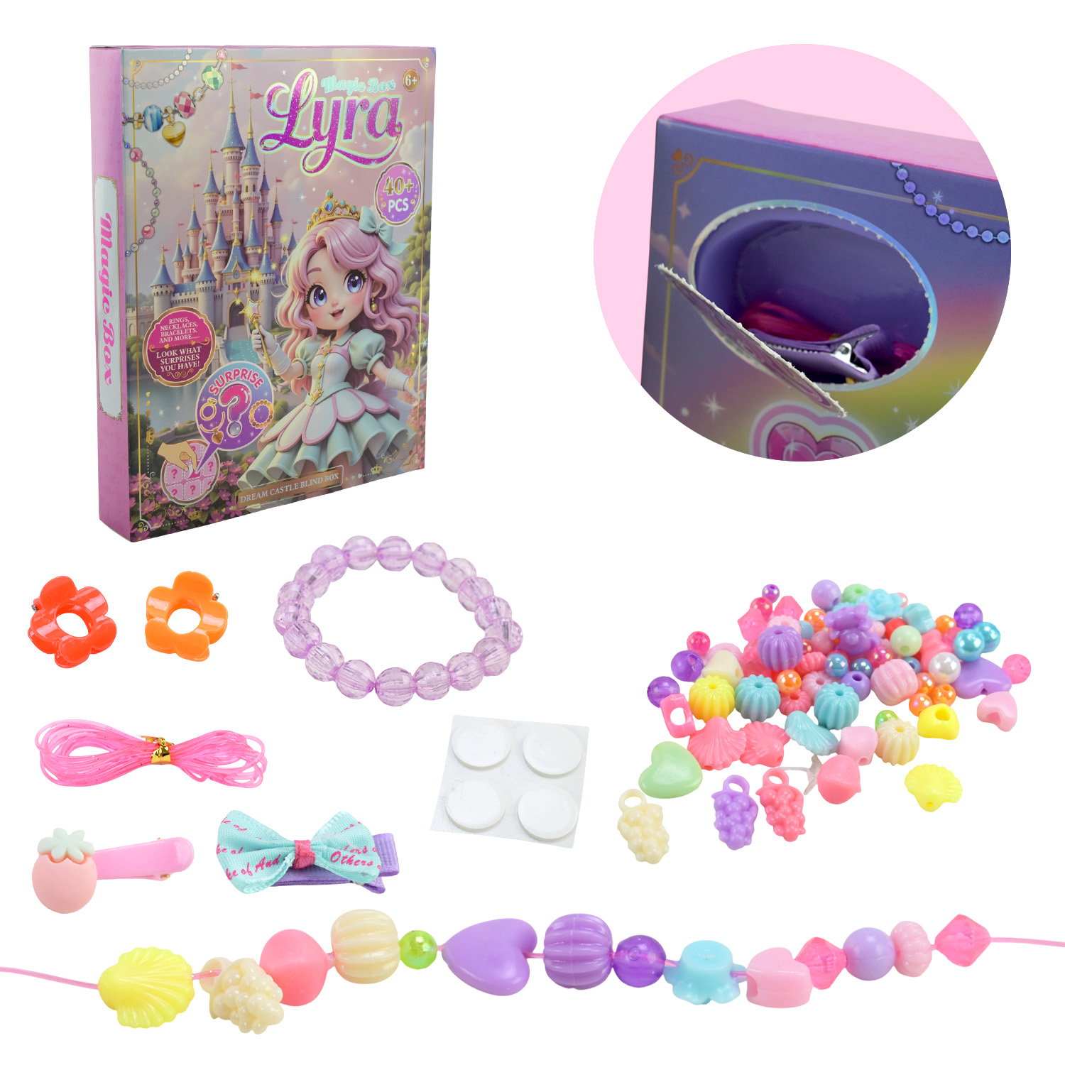 Розпаковка арт. YH210-1 (120шт/2)   сюрприз, аксесуари для дівчат, короб. 20*4*25см