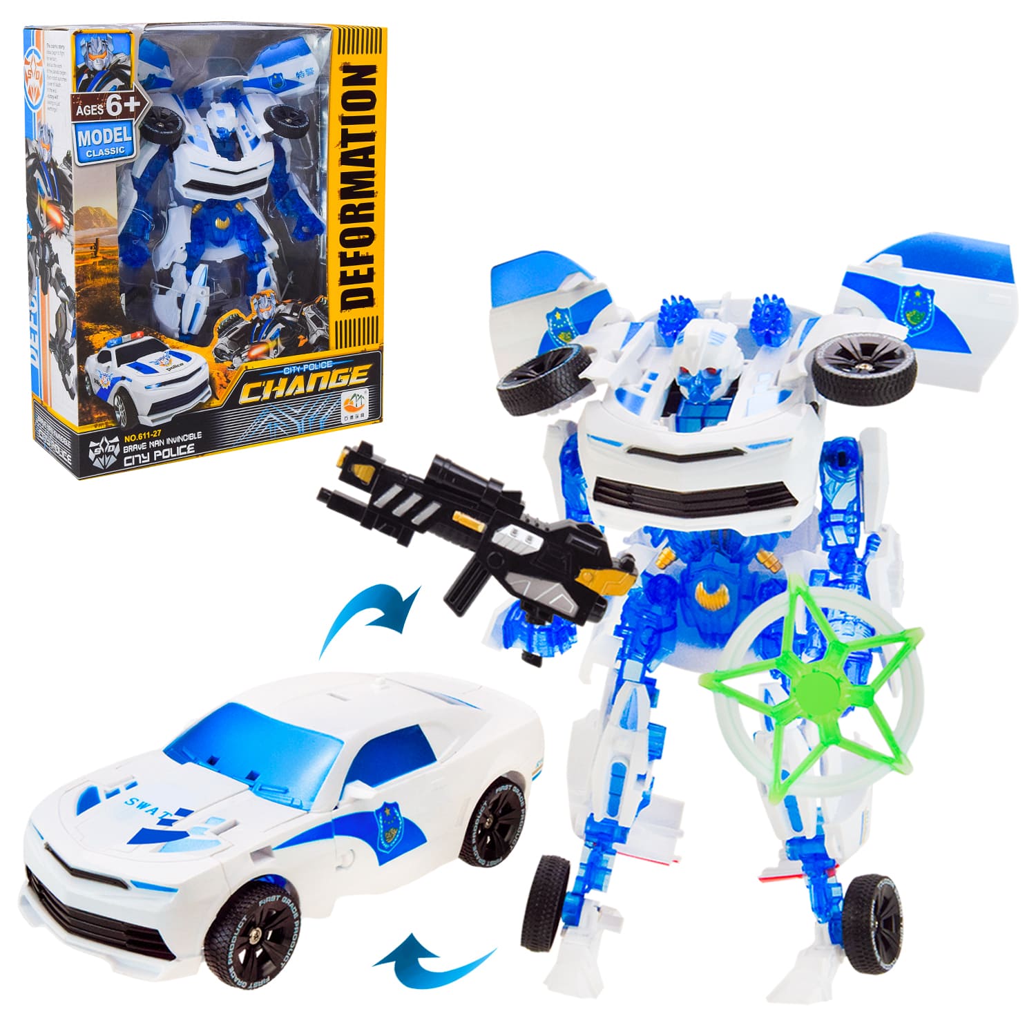 Робот арт. 611-27 (24шт/2) р-н іграш. 14*7.5*24 см короб. 27.5*9.5*33 см,