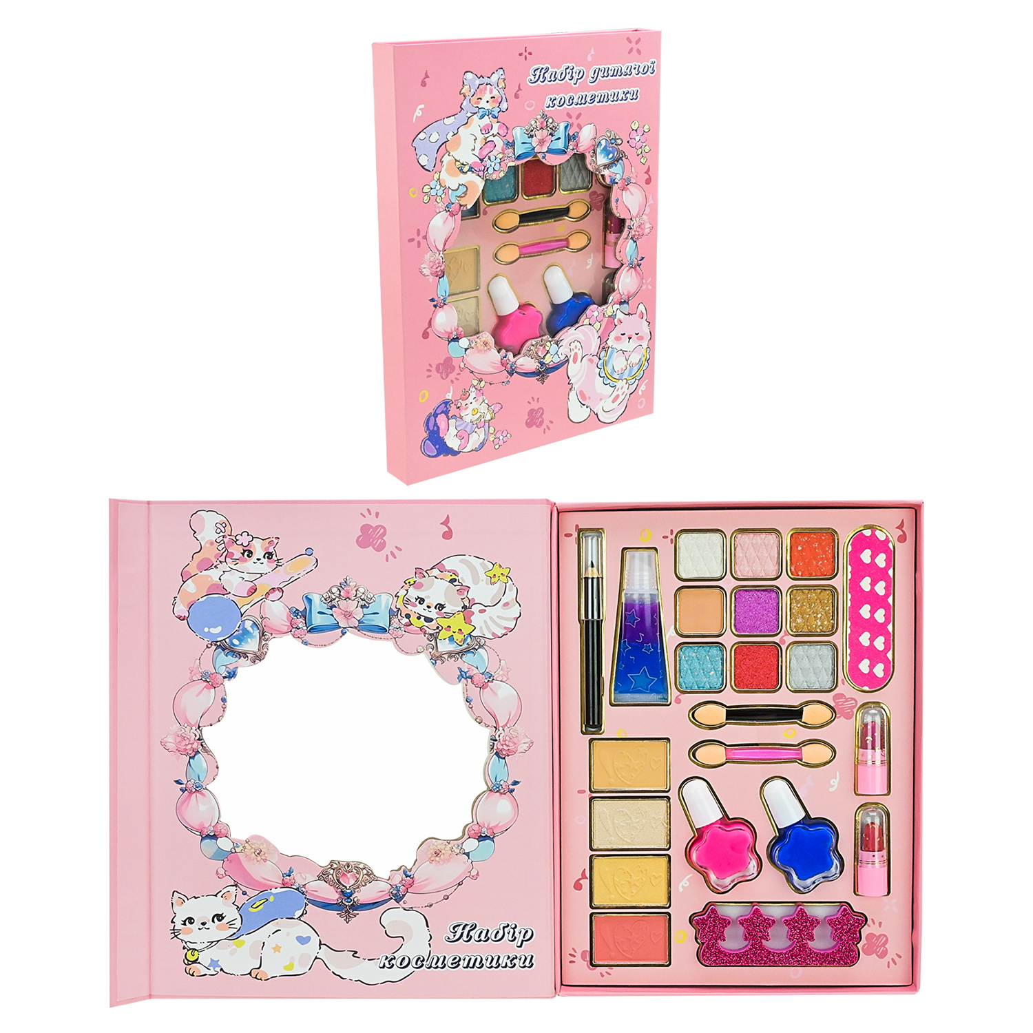 Косметика арт. VQ002 (96шт/8)   лак, тііні для повік, помада короб. 17*2,3*22,9 см