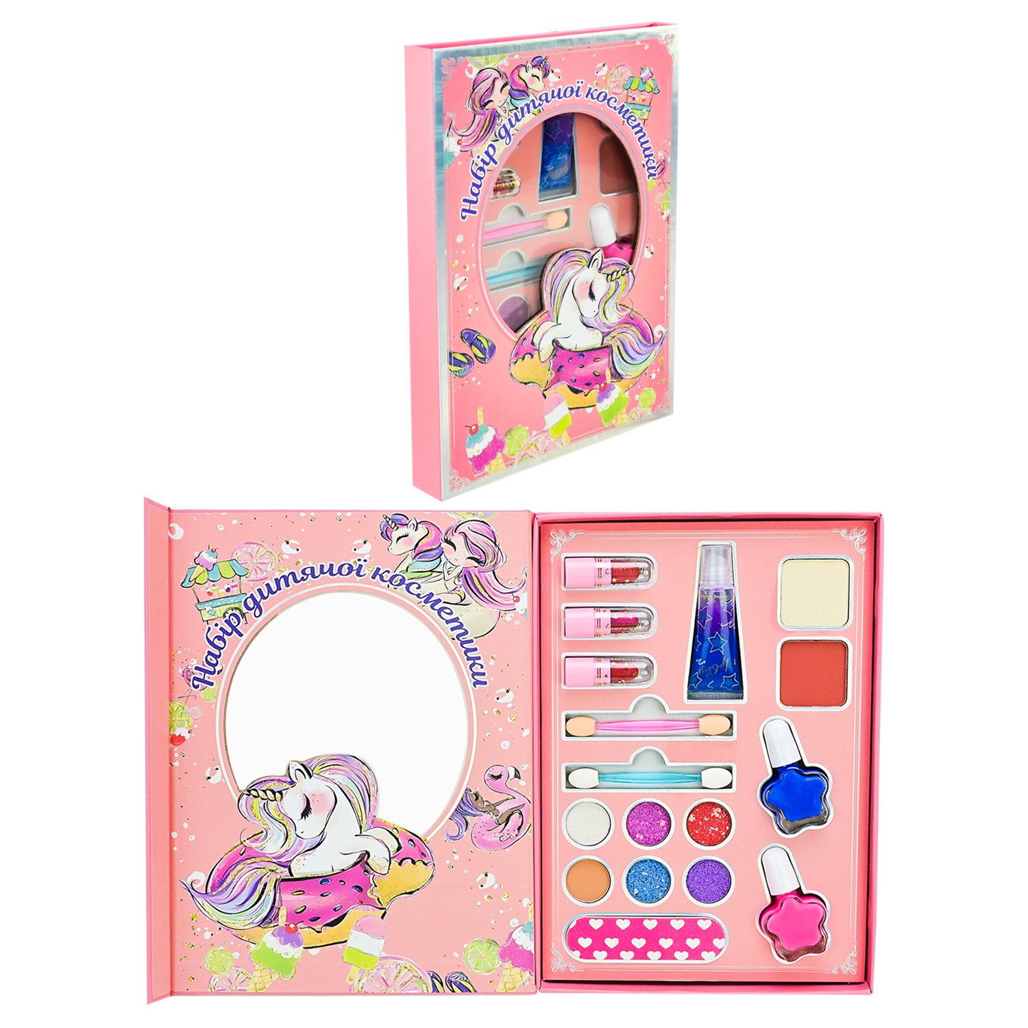 Косметика арт. VQ004 (96шт/8) лак, тііні для повік, помада короб. 15,7*2,3*22 см