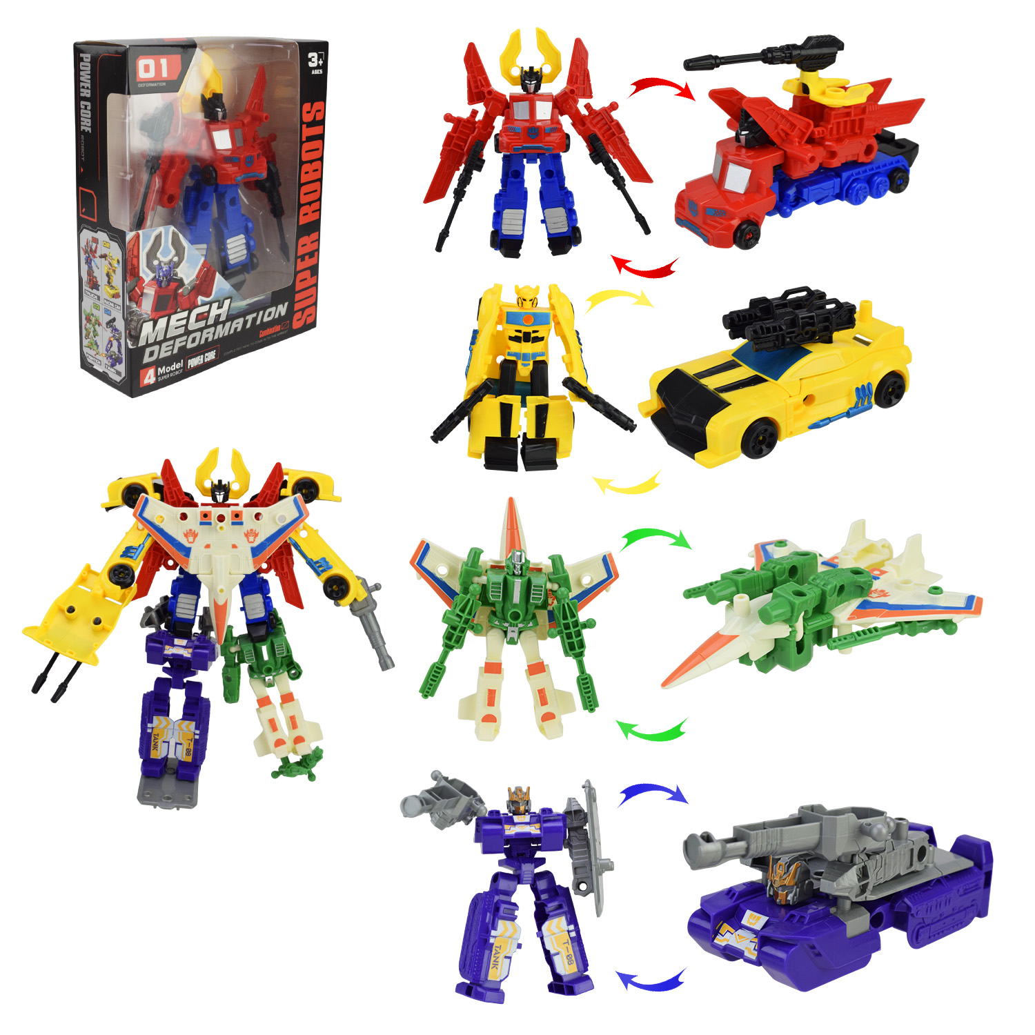 Трансформер арт. SD-176 (120шт/2)   4кольора, короб. 22*5,8*18,1