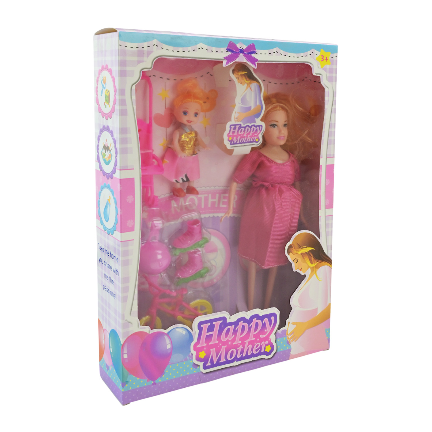 Лялька арт. D1249 (96шт/2) мікс 3 вида, в нарядном сукні короб. 26*7*34,5см