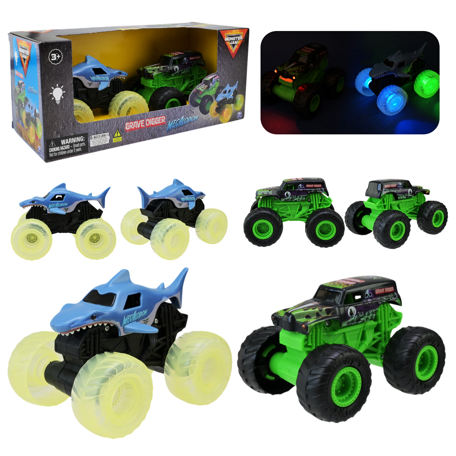 Іграшка машинка Monster Jam 1:43 арт. 6071482 (2шт)батар, світло, 2 машинки у наборі короб. 30*11,5*12,5см