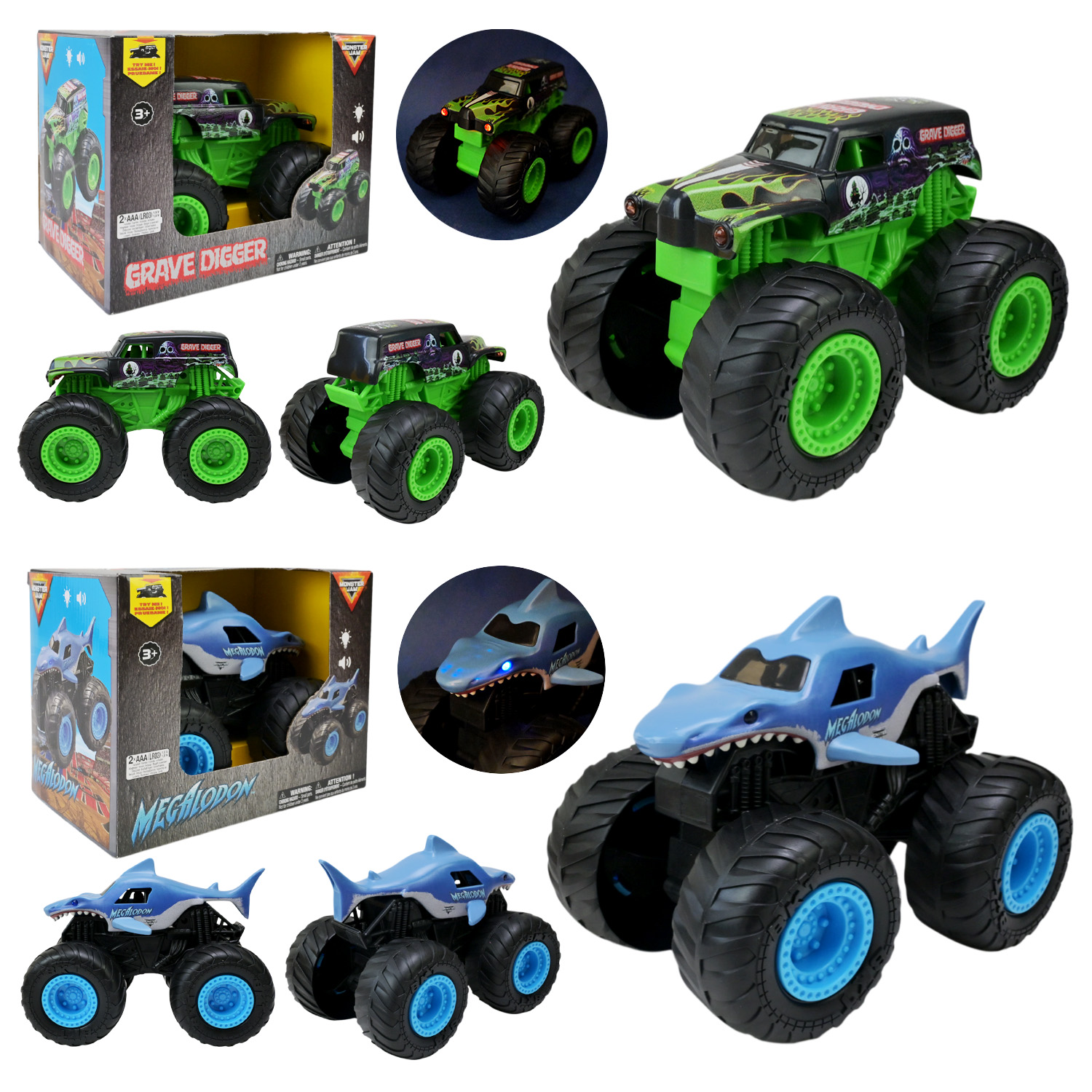 Іграшка машинка Monster Jam 1:24 арт. 6071191 (2шт) 2 види, батар, звук, світло короб. 22,8*15*18,5см