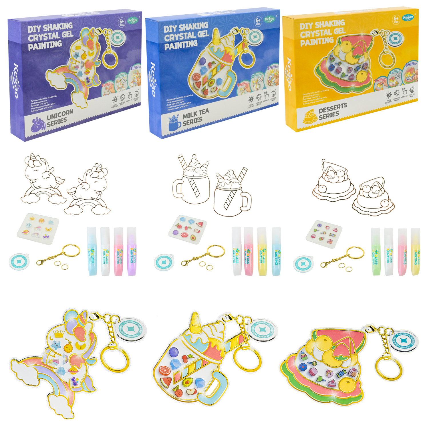 Набір для творчості  арт.708-67/68/69 (120шт/2) 3 види мікс, у короб. 20,5*10,3*3,5см