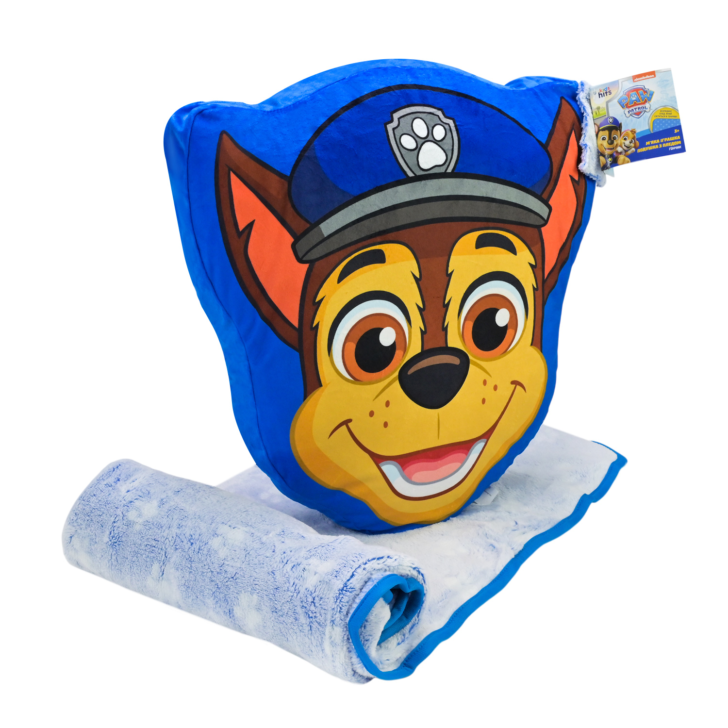 М'яка іграшка з пледом Paw Patrol арт. KH70/001L (8шт) подушка 38*41*7см плед 118*80см світиться в темряві