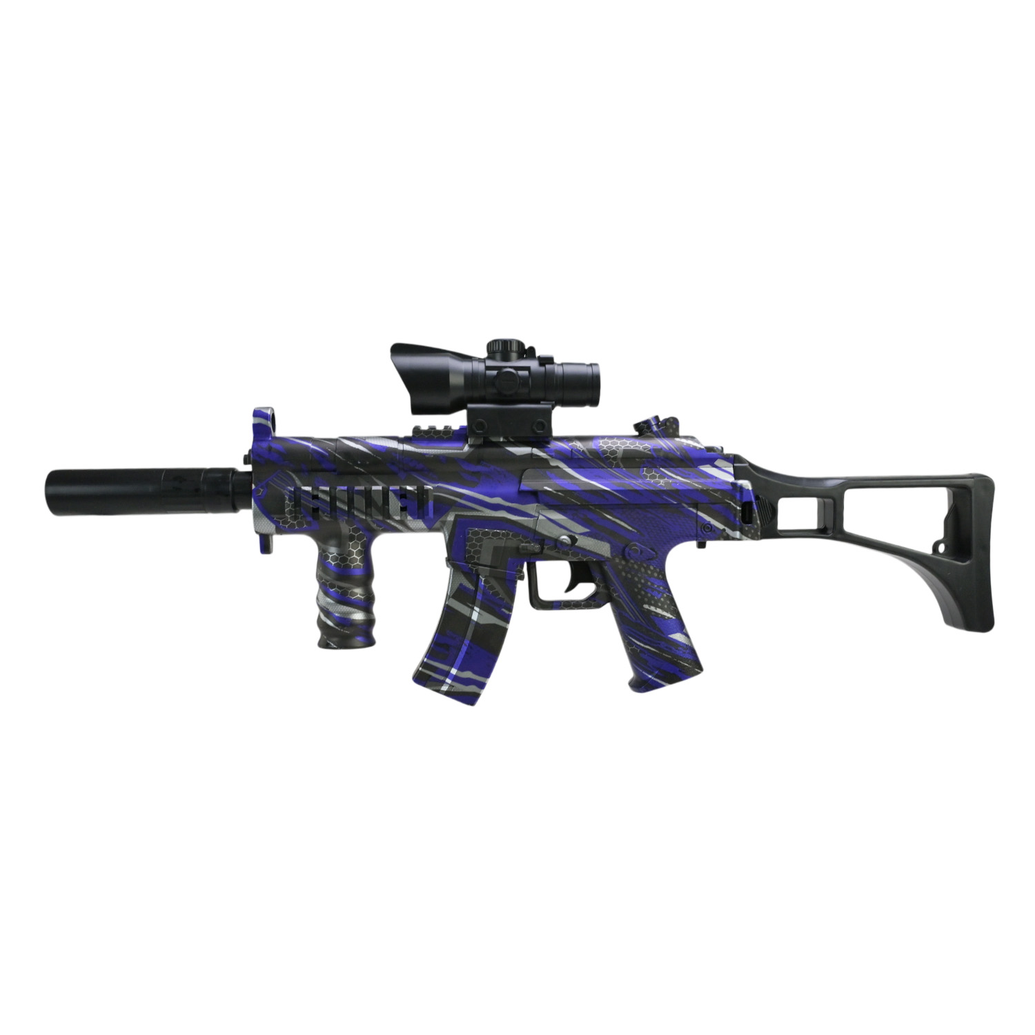 Автомат акум. арт. 1614-1 (36шт/2) стріляє гел.кулями,короб. 34,5*7,5*18,5см