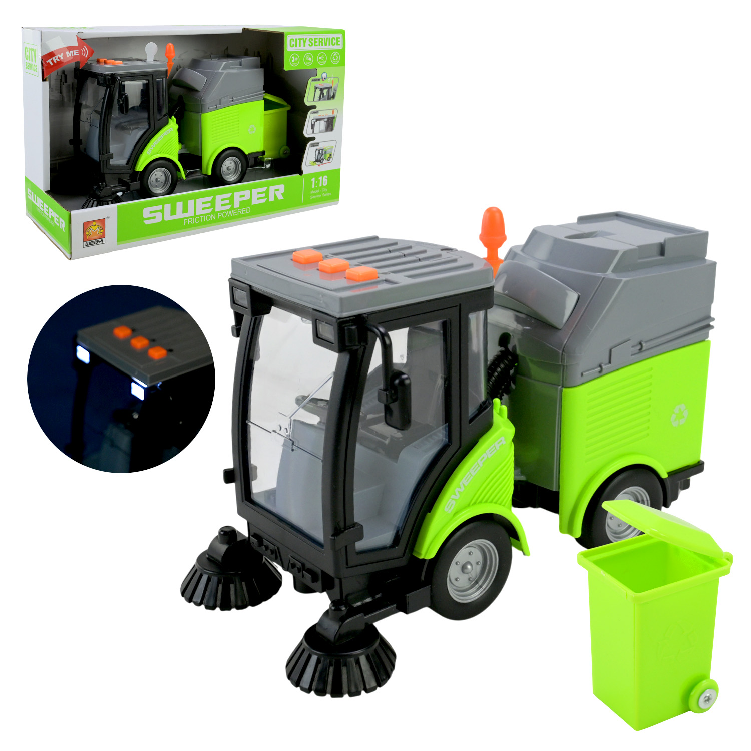 Машинка інерційна арт. WY680B (24шт) батар., Міські служби, світло, звук, р-р іграшки 21.5*11*14.5 см у короб. 30*11.5*18.5 см