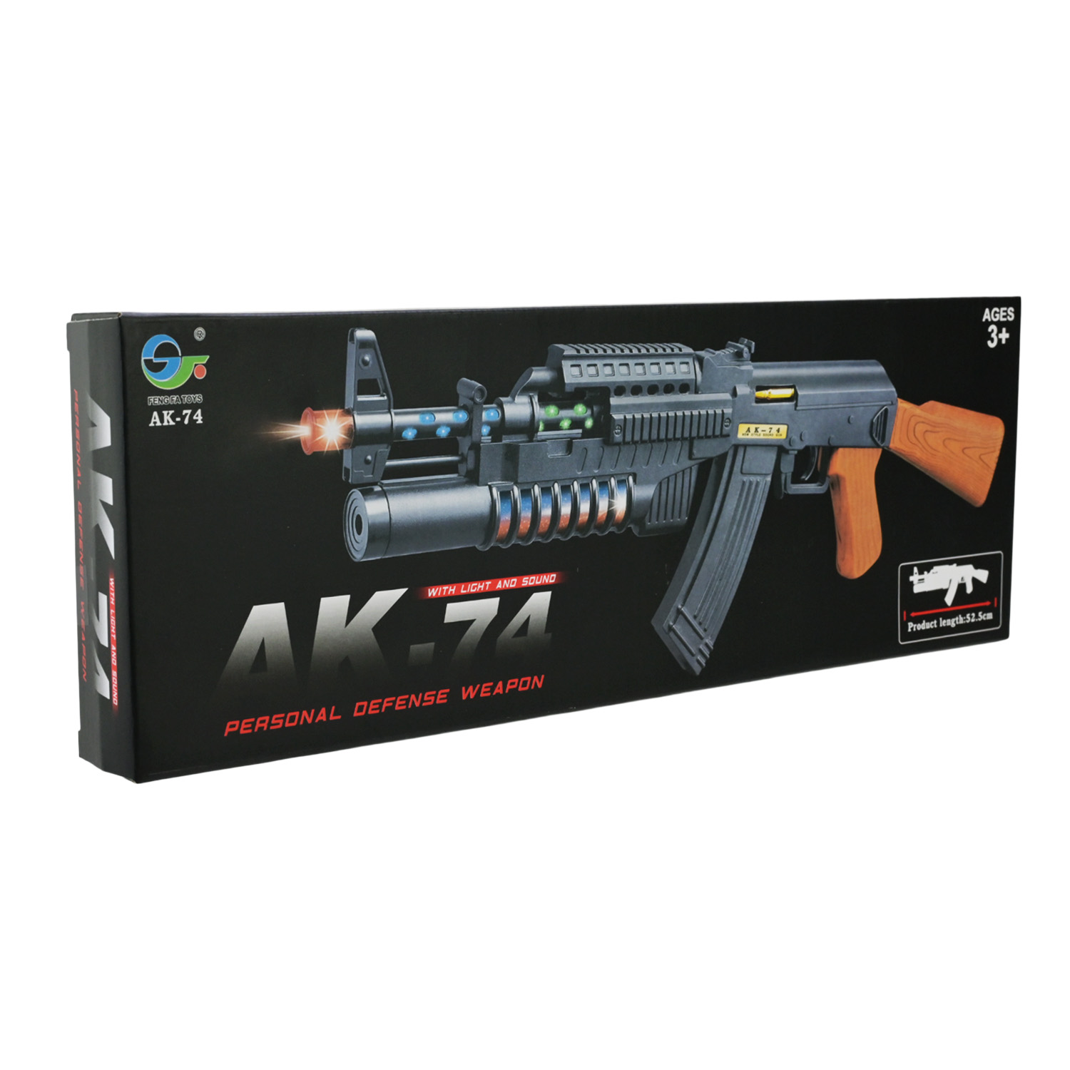 Автомат арт. AK-74 (96шт/2) батар., світ., звук, короб 41 * 14 * 4см