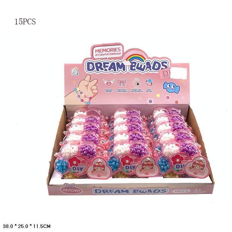 Іграшка бісер арт. A-004 (135шт)  9 боксів по 15шт, бокс 38*25*11,5см