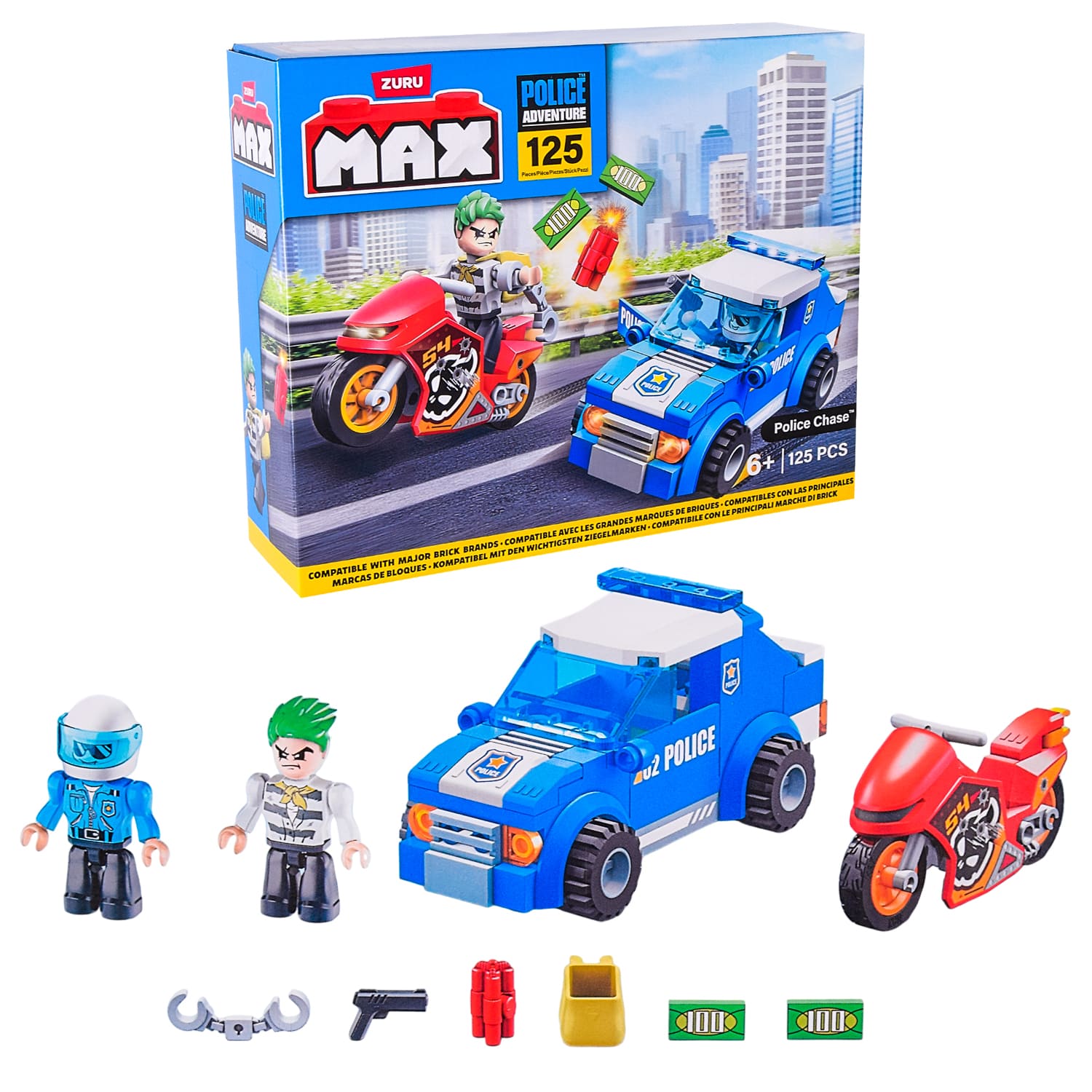 Конструктор Zuru MAX CITY Поліція арт. 83164 (24шт) 125 дет., короб.6*20*17см