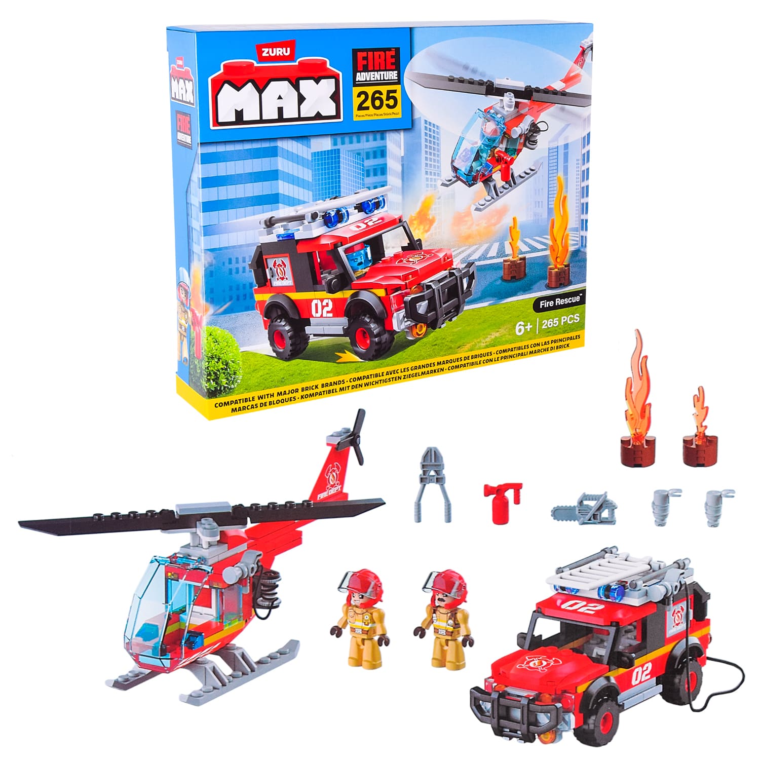 Конструктор Zuru MAX CITY Пожежники арт. 83166 (12шт) 265 дет., короб.