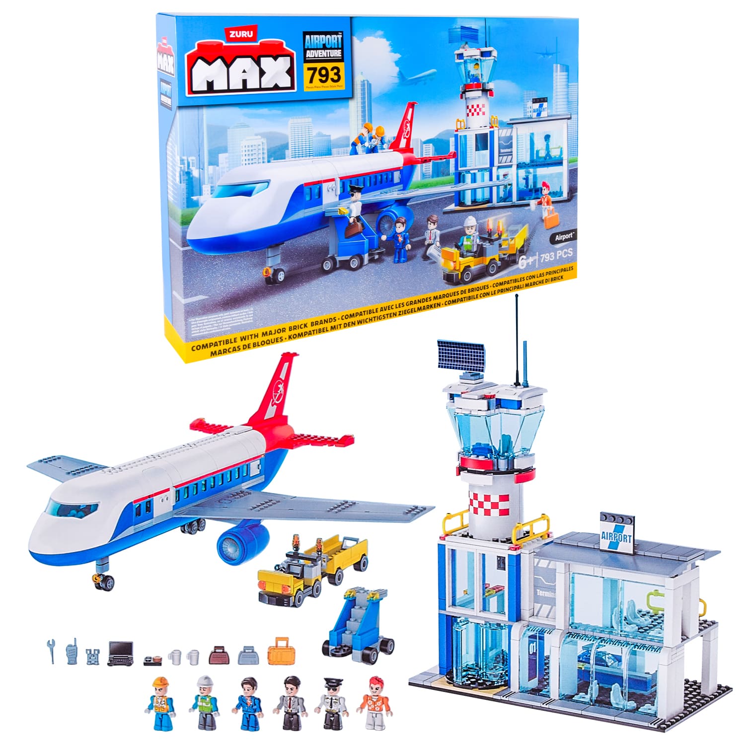 Конструктор Zuru MAX CITY Аеропорт арт. 83167(6шт) 793 дет., короб.