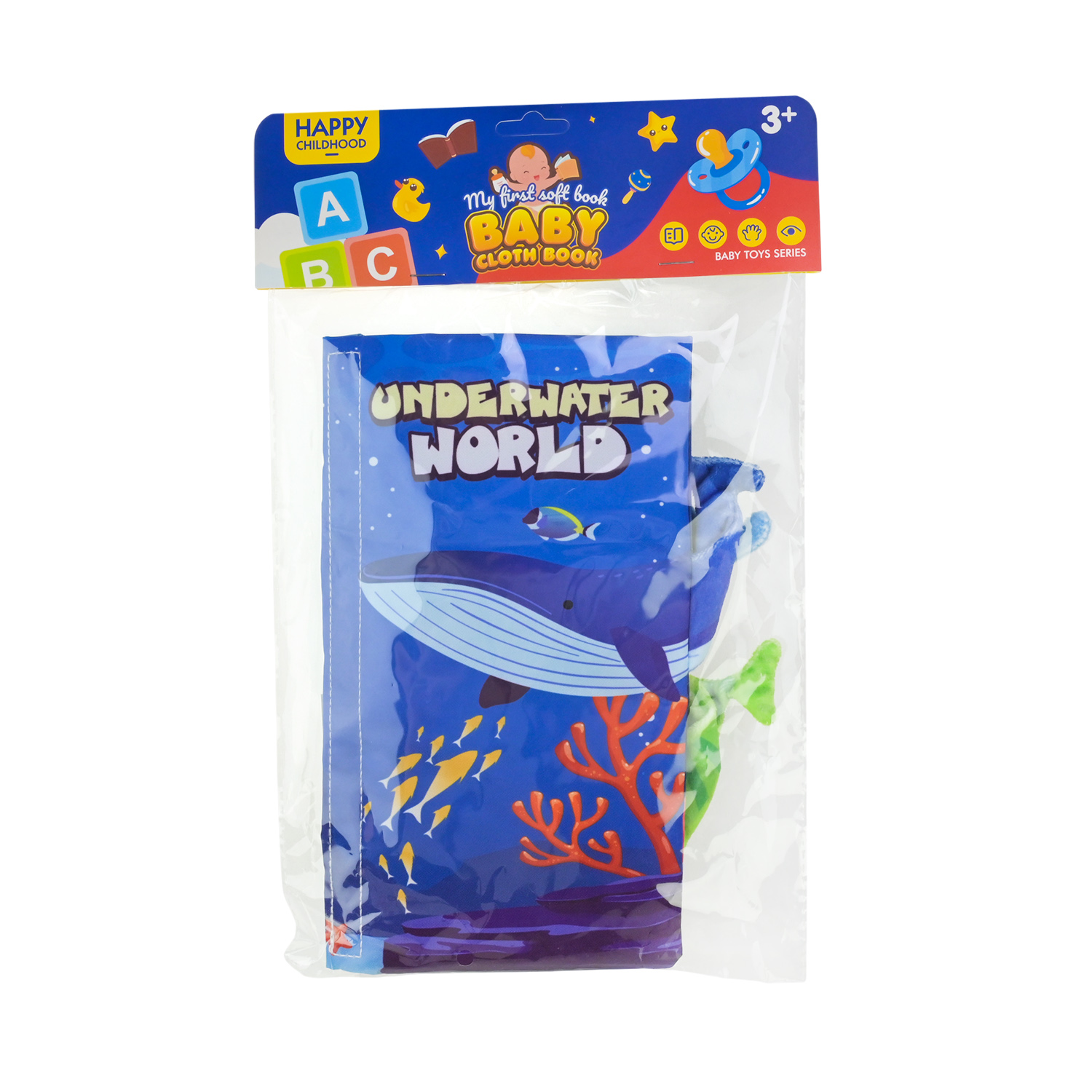 Книга м'яка арт. 7622-15A/B/C (192шт/2) 3 види, тактильна, м'які хвости тварин,р-р 12*23*1,5 см. у пакеті 20*1,5*32 см.