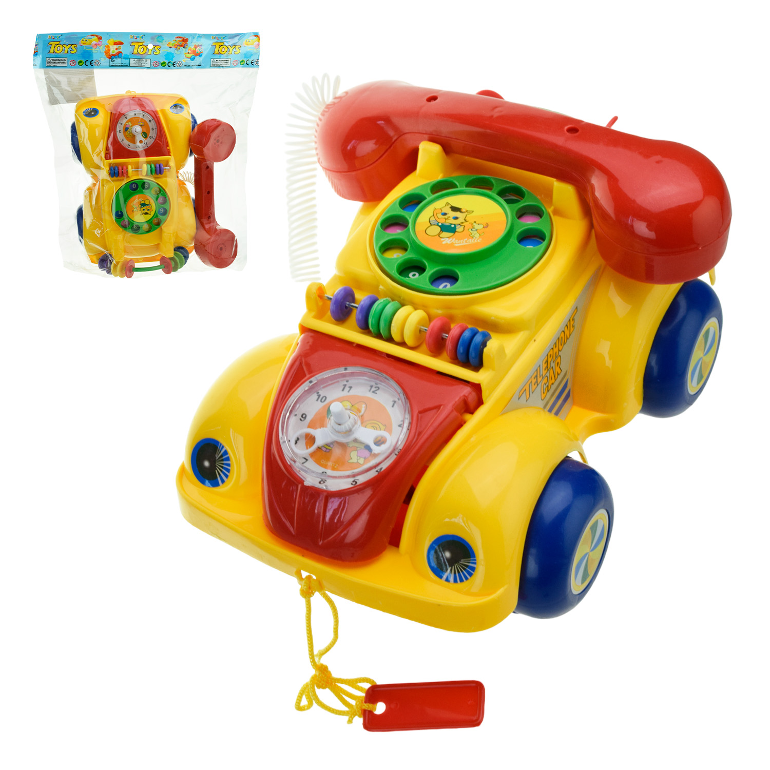 Каталочки арт. 705 (60шт/2)"Машинка-телефончик" пакет. 22*14см