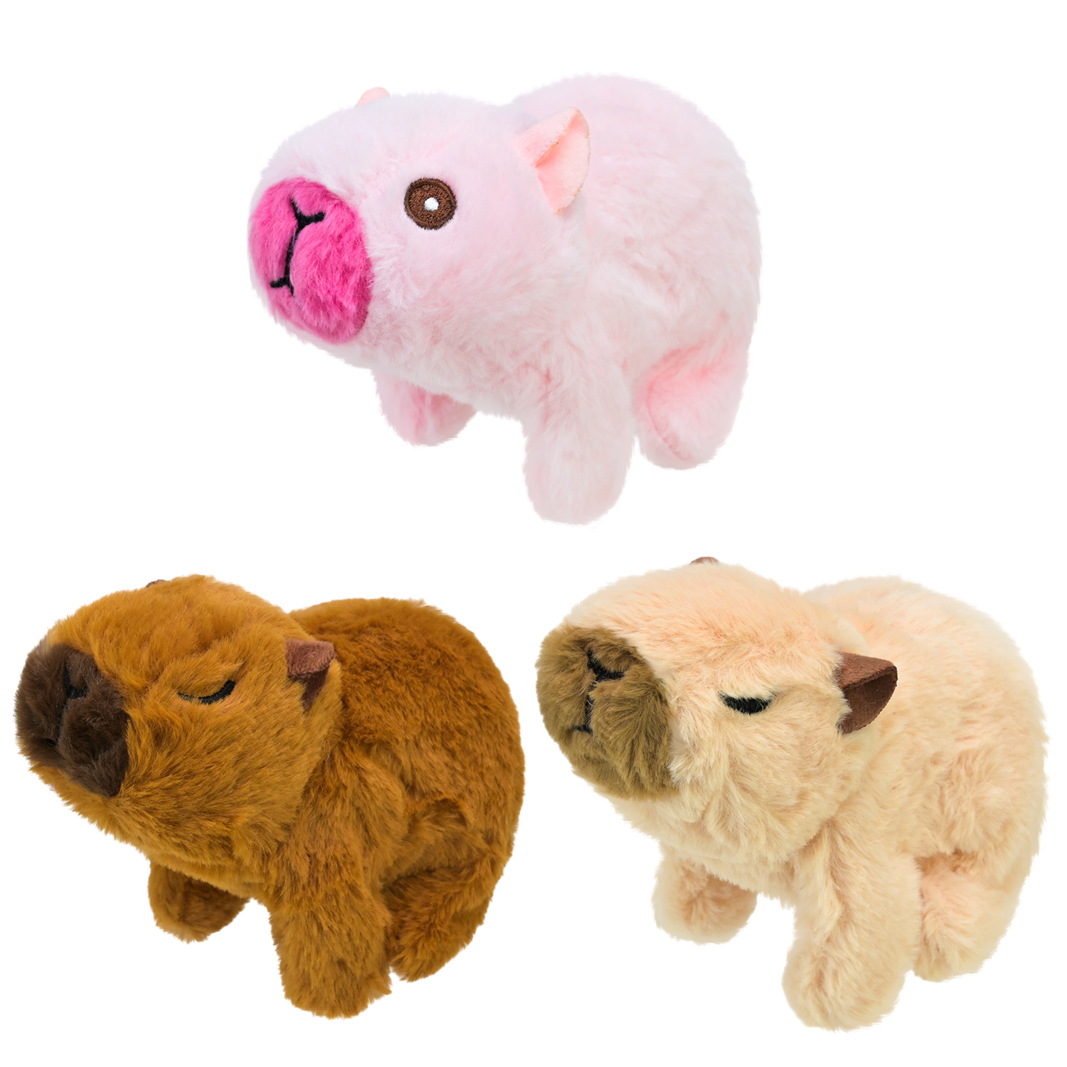 М'яка інтерактивна арт. C23901 (140шт) капібара ходить, звук, рухає носом 3 мікс 14*7*12см