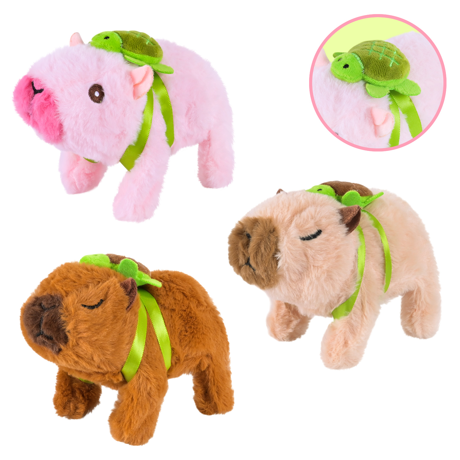 М'яка інтерактивна арт. C23905 (140шт) капібара  ходить, звук 3 мікс 15*8*10см