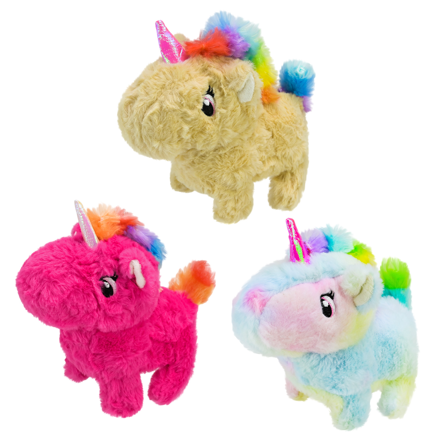 М'яка інтерактивна арт. C23906 (140шт) єдиноріг  ходить, звук 3 мікс 16*6*14см