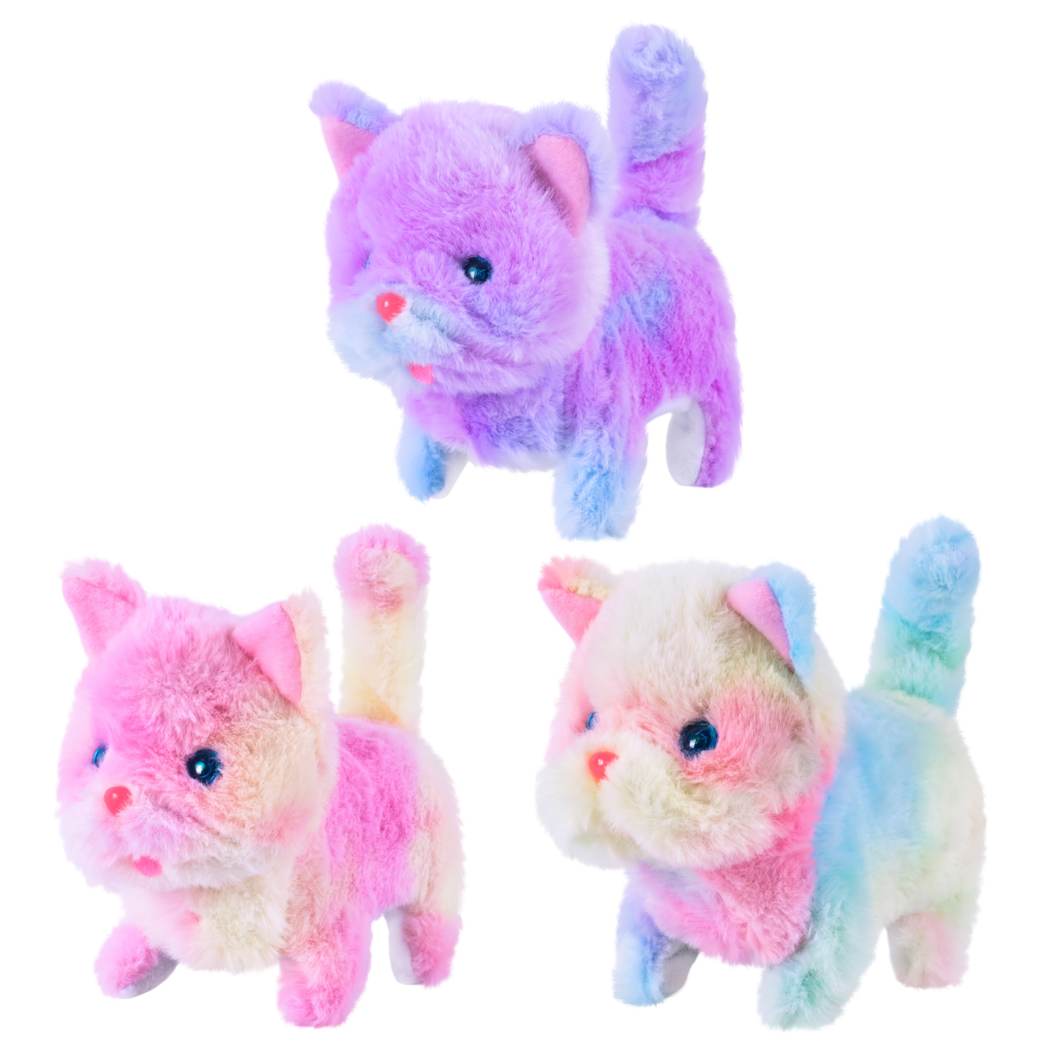 М'яка інтерактивна арт. C23911 (140шт) кошеня ходить, нявкає, рухає головою і хвостом 3 мікс 15*8*12см