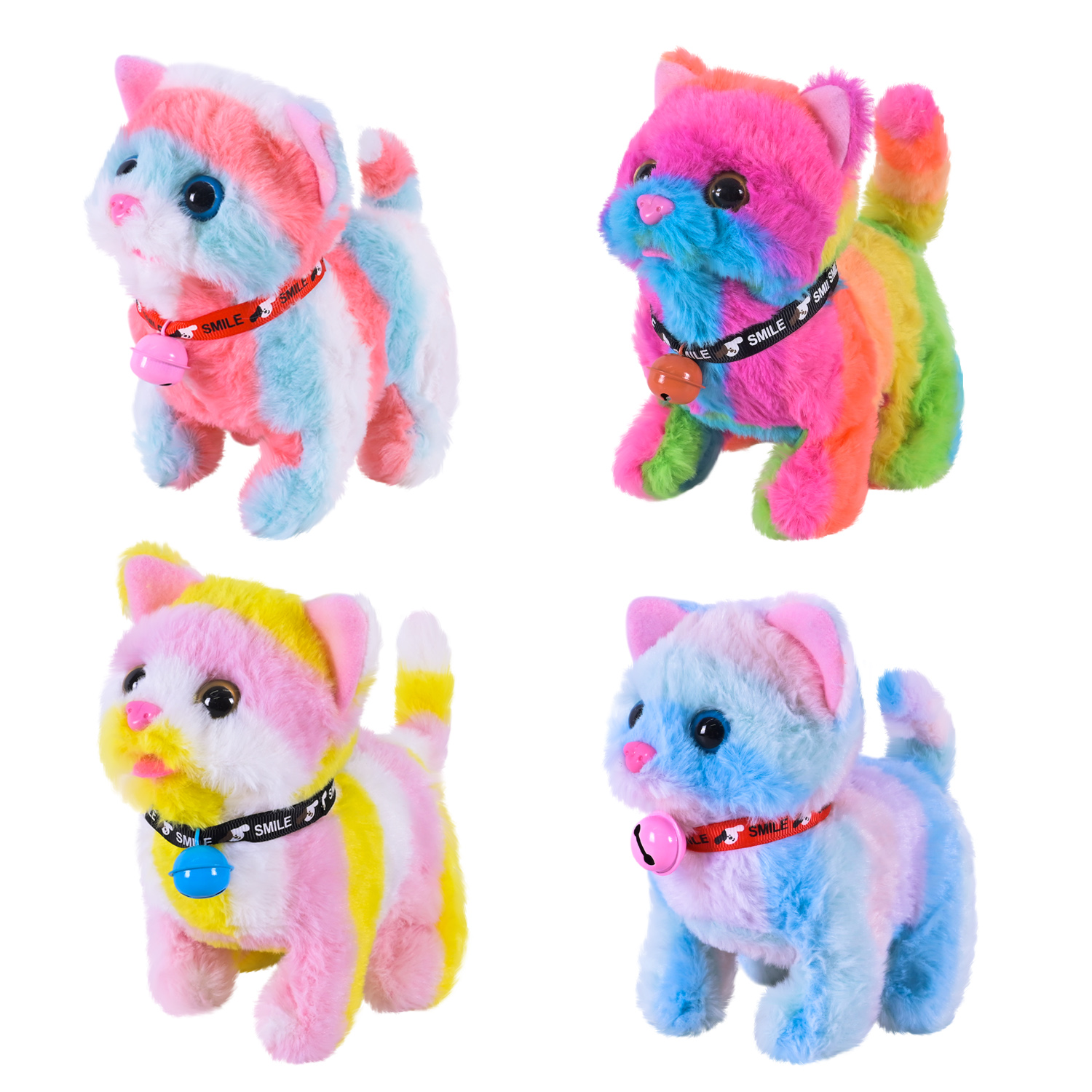 М'яка інтерактивна арт. C23915 (120шт) кошеня ходить, нявкає, рухає головою і хвостом 4 мікс 15*8*16см