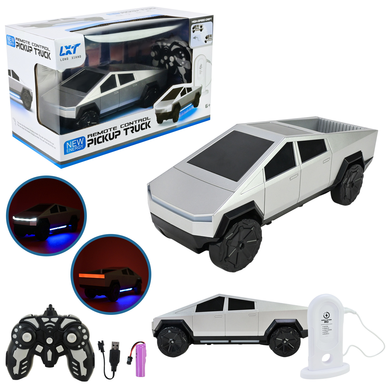 Машина р/к арт. 9076 (24шт/2) акум,світло,зарядна станція у короб.30*17*15см