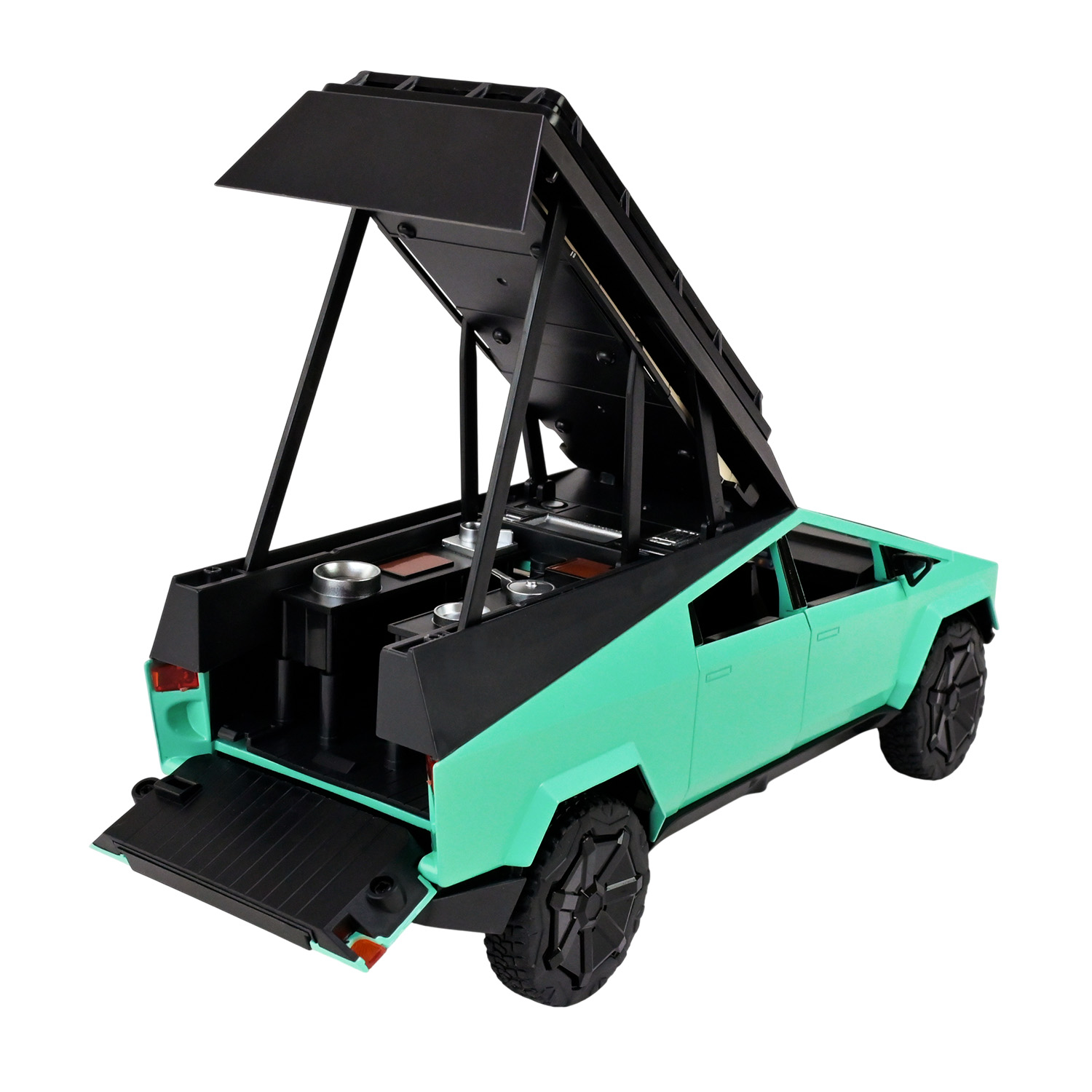 Машина мет. АВТОПРОМ арт. AP7727 (12шт/2) 1:24 Tesla pickups camring, батар,світло,звук,відкр.двері,короб. 28*16*12,8см