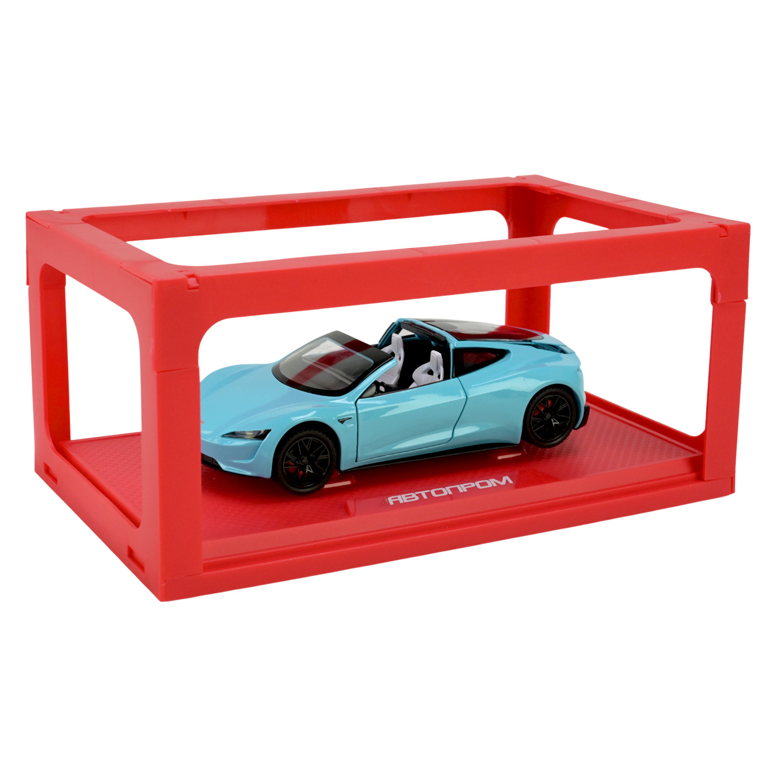 Машина мет. АВТОПРОМ арт. AP7729 (12шт/2) 1:24 Tesla roadster, батар,світло,звук,відкр.двері,короб. 28*16*12,8см
