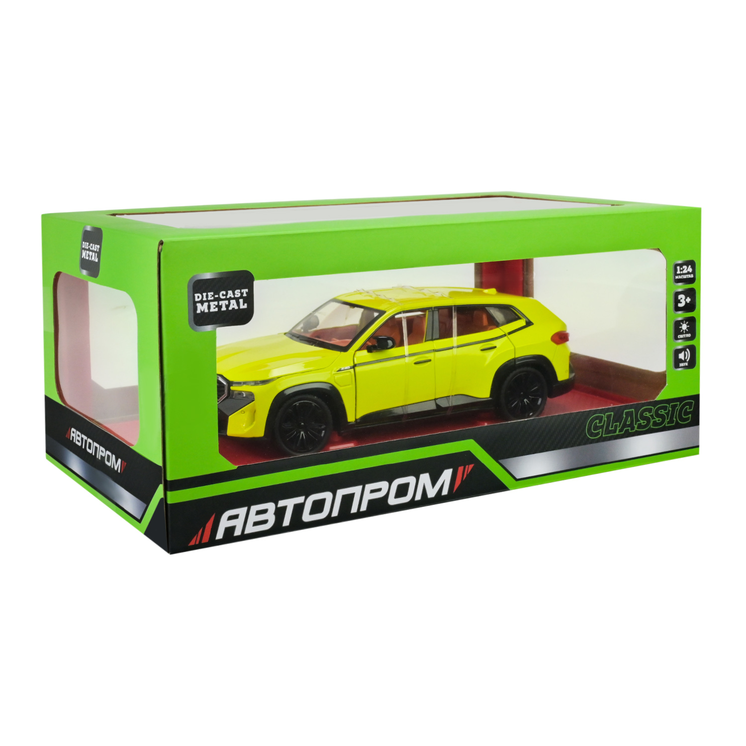 Машина мет. АВТОПРОМ арт. AP7742 (12шт/2) 1:24 BMW XM, батар,світло,звук,відкр.двері,короб. 28*16*12,8см