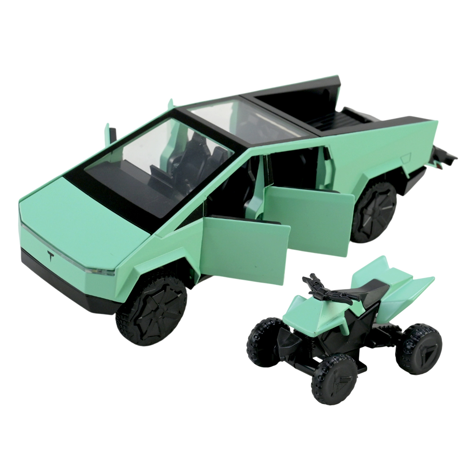 Машина мет. АВТОПРОМ арт. AP74223 (24шт/2) 1:32 Tesla pickup truck beach, батар,світло,звук,відкр.двері,короб. 19,5*9*9см