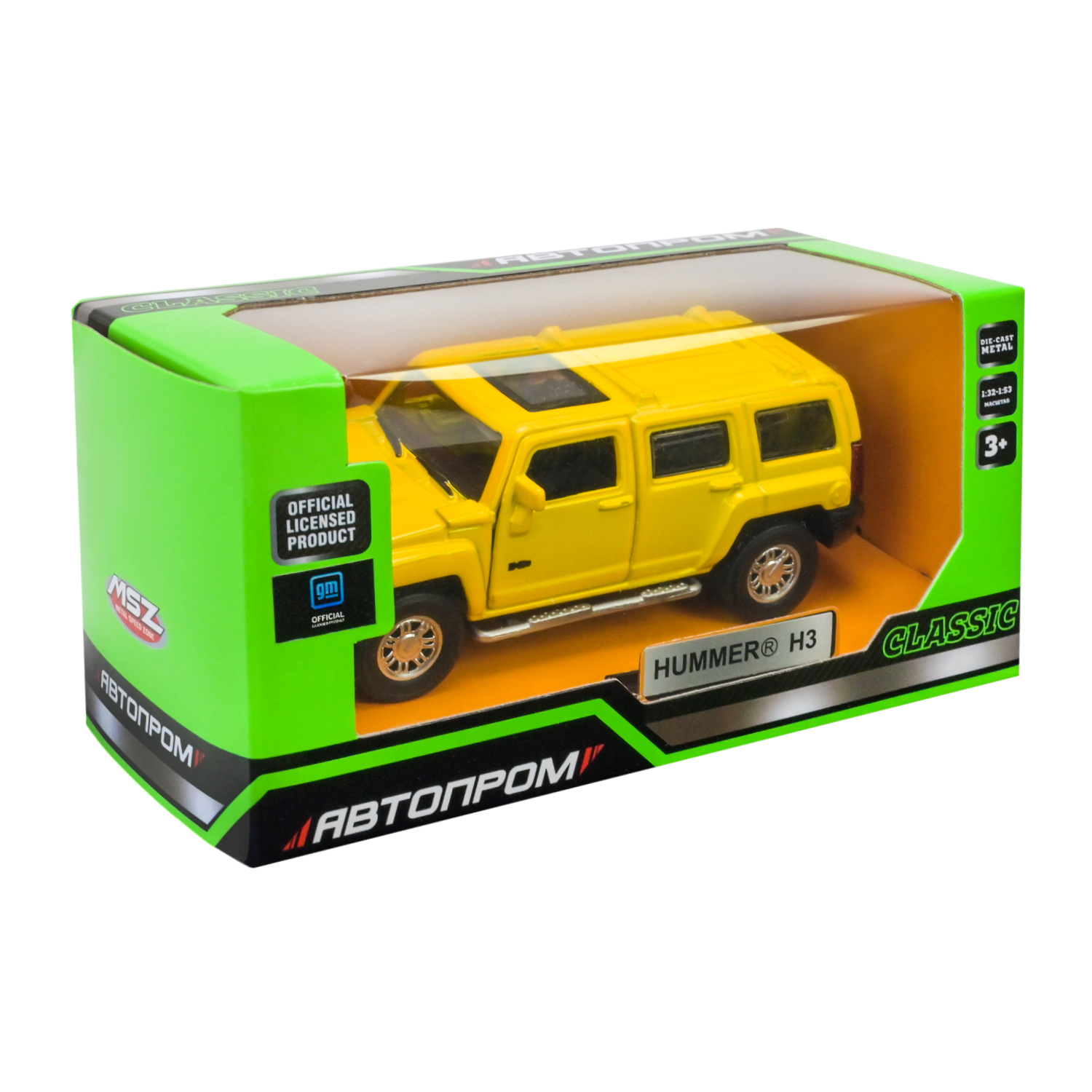 Машина мет. АВТОПРОМ арт. 4311 (96шт/2), 1:43 HUMMER, 3 кольор., откр.двері, короб. 14,5 * 6,5 * 7см