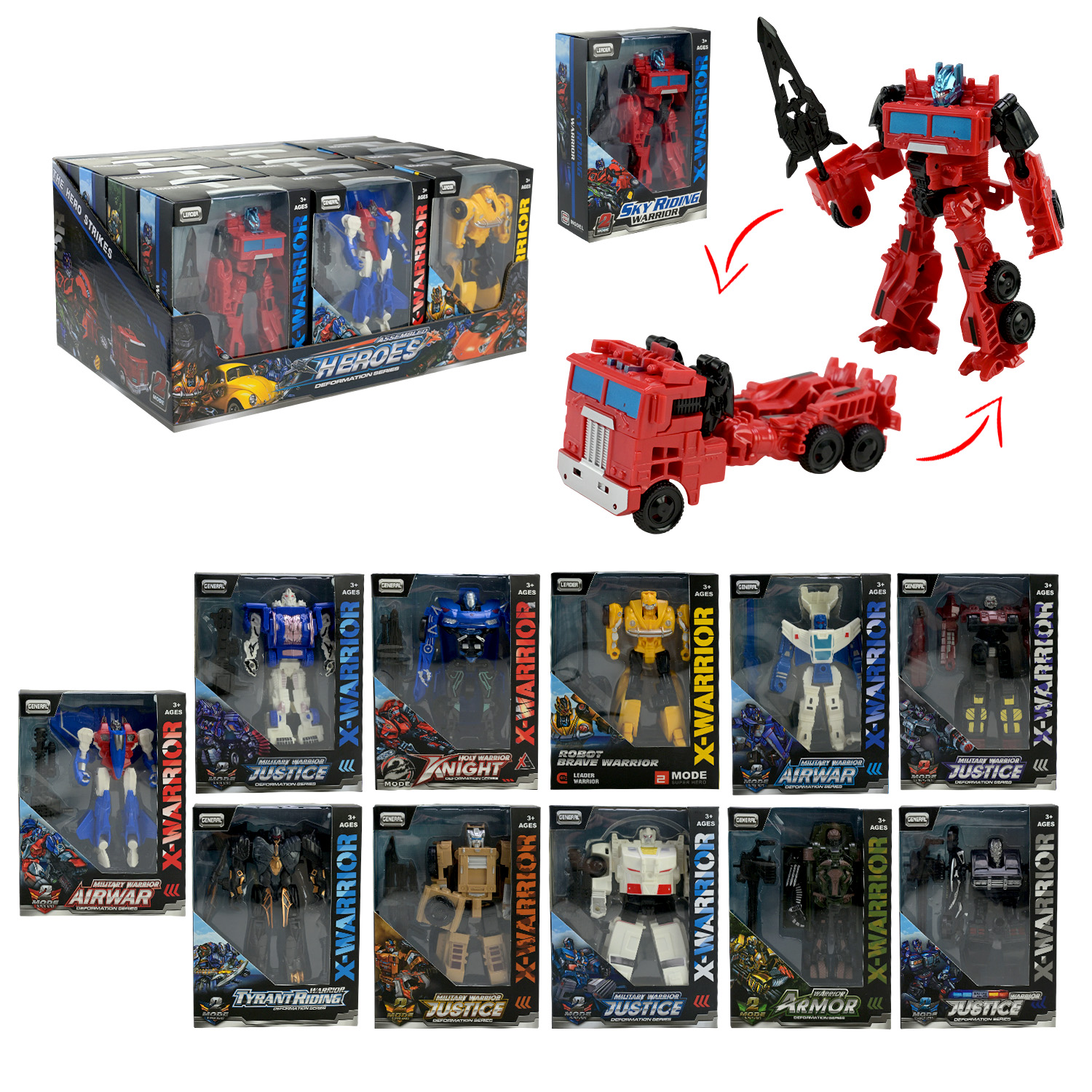 Трансформер арт. HF9001-1AB (192шт/2)   12шт короб. 13*5*17см, у дисплей боксі 39,6*21,3*18см