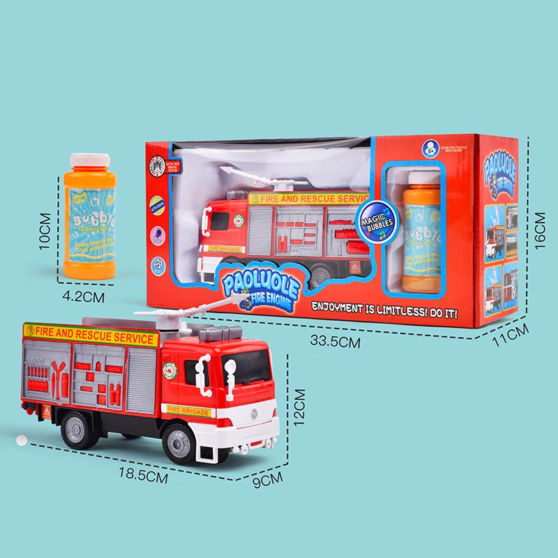 Пожежна машина арт. 119 (36шт/2)  батар.,свет, мильні бульбашки, р-р18,5*9*12, короб. 33,5*11*16см