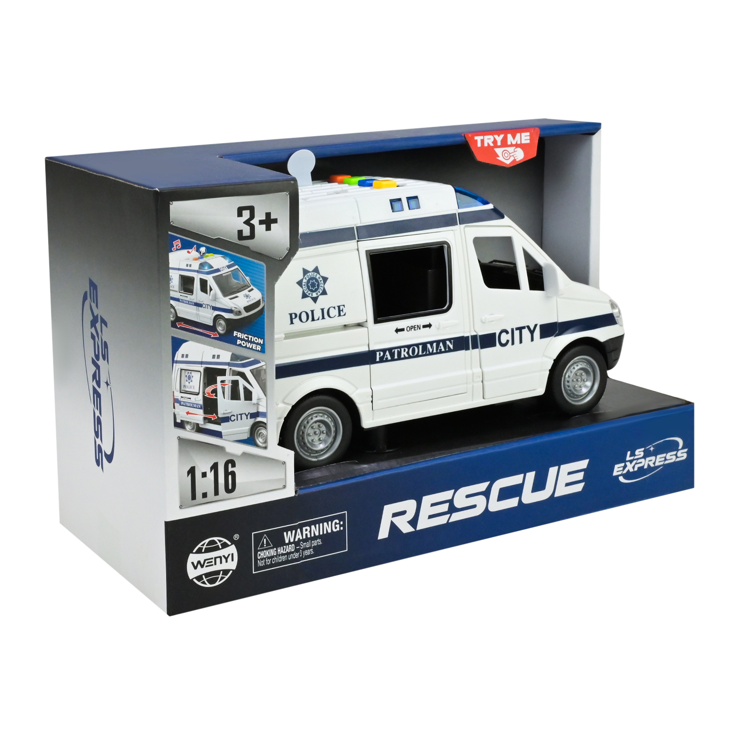 Машина батар. арт. WY590F (36шт) "Поліція" світло,звук,у короб.27*11,5*16,5см