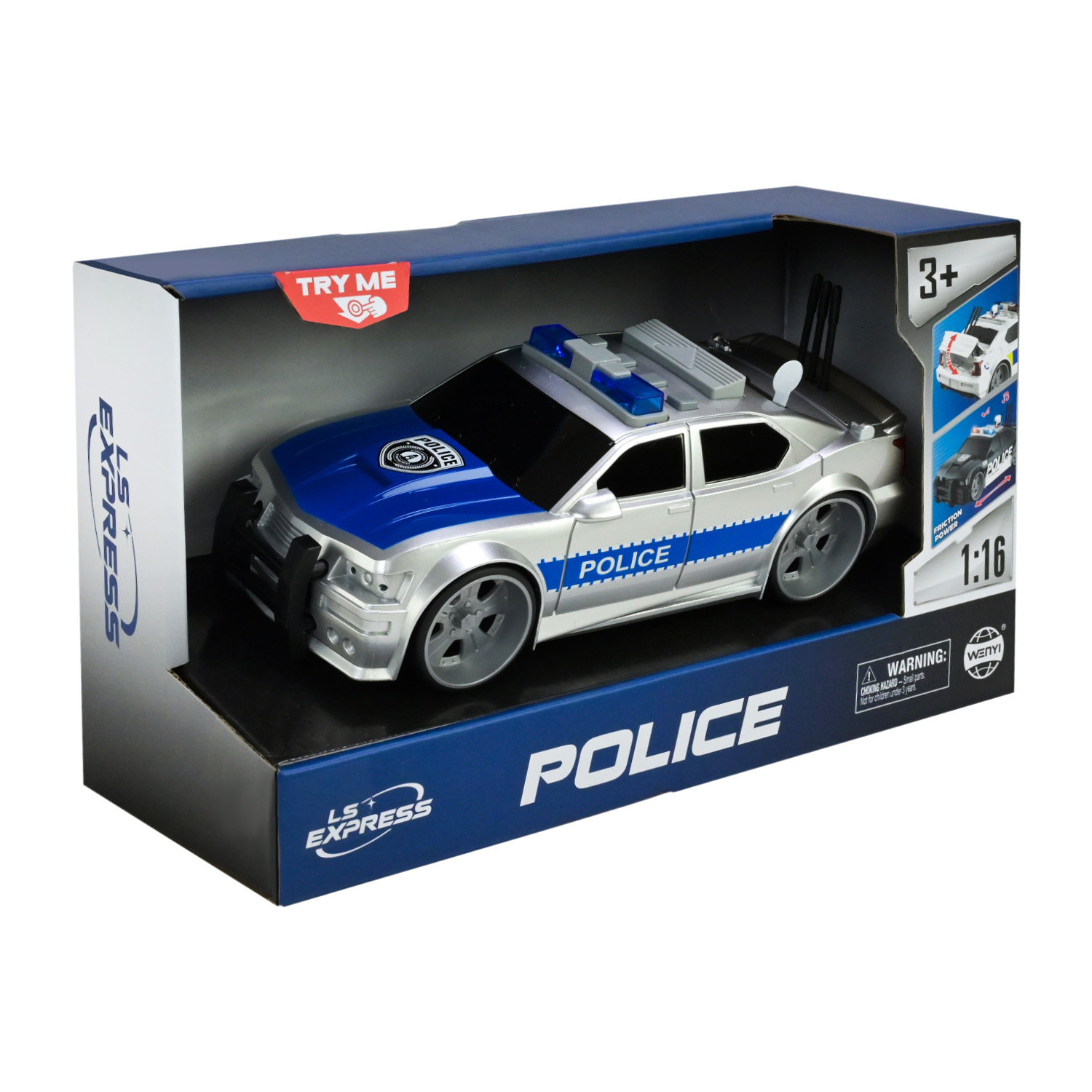 Машина батар. арт. WY620B (24шт) "Поліція" світло,звук,у короб.32*11,5*18,5см