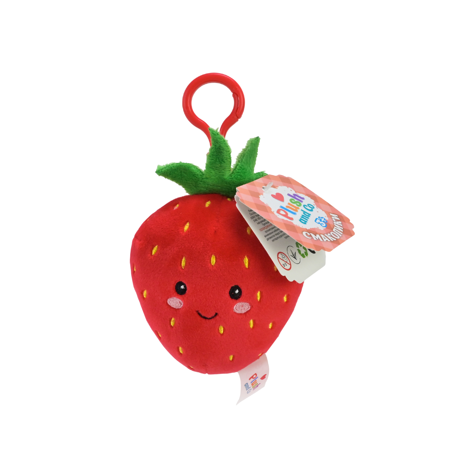 М'яка іграшка Plush and Co брелок арт. PLC25086 (50шт) Полуниця 10см