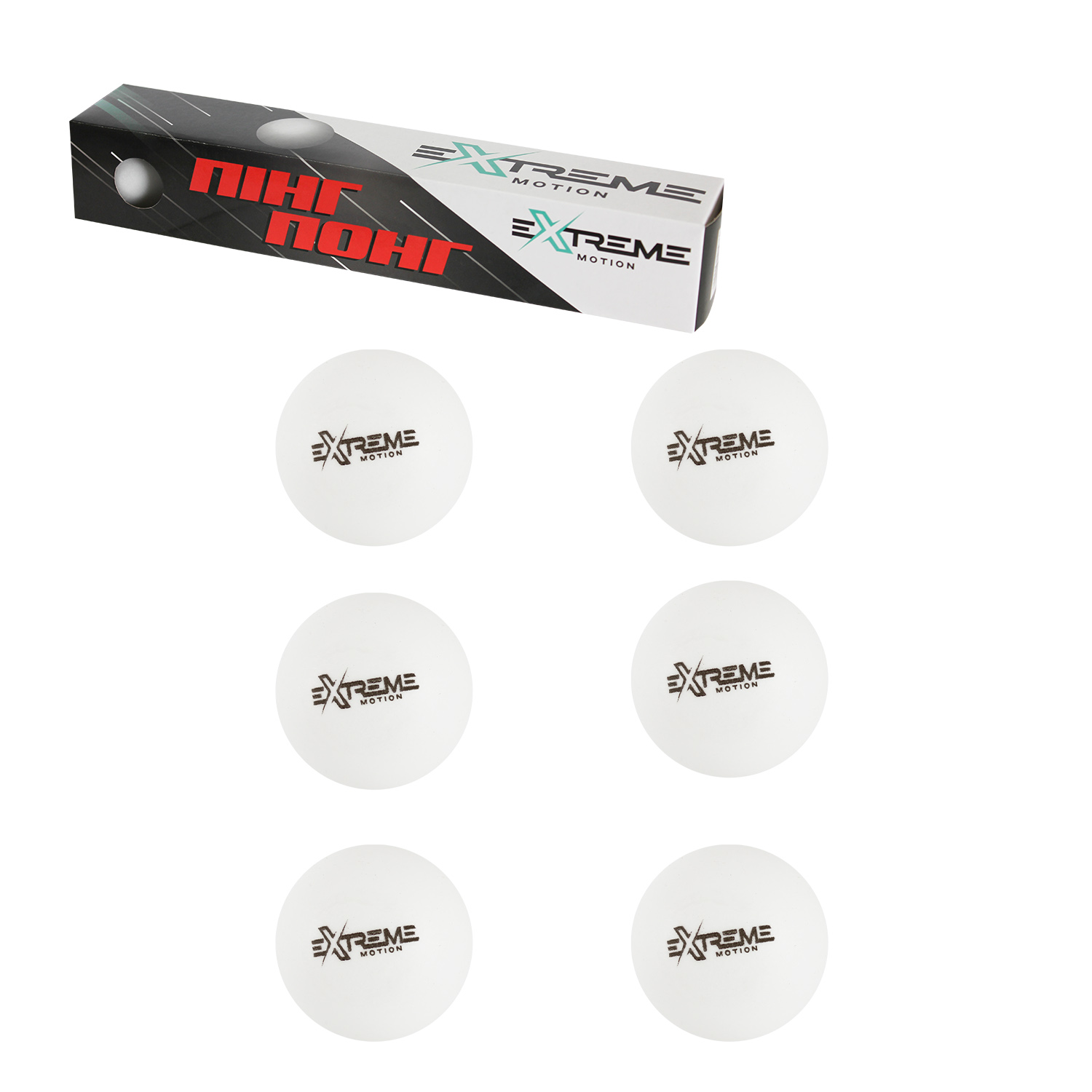 М'ячі для настільного тенісу арт. TT24183 (240шт) 40 мм, 6 шт у коробці