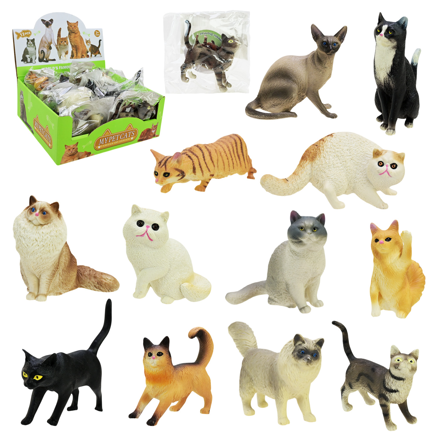 Тварини котики арт. TBS081(432шт/2) р-р 7*6 см,36 дисп бокс по 12шт,20*7,5*18см.