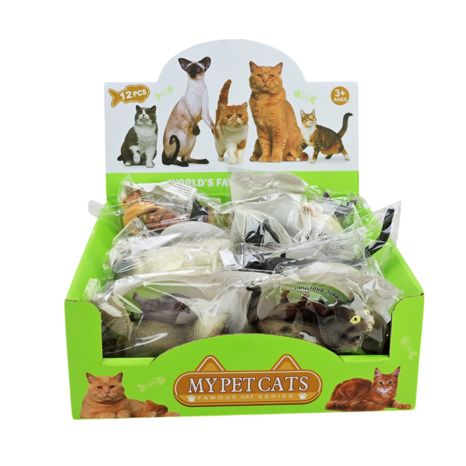 Тварини котики арт. TBS081(432шт/2) р-р 7*6 см,36 дисп бокс по 12шт,20*7,5*18см.