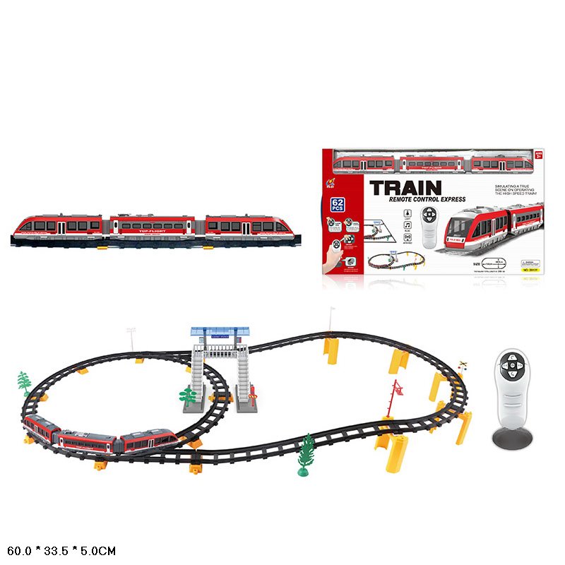 Залізниця р/к арт. 2813Y (12шт/2) батар.,світло,звук, короб.60*33,5*5,5см