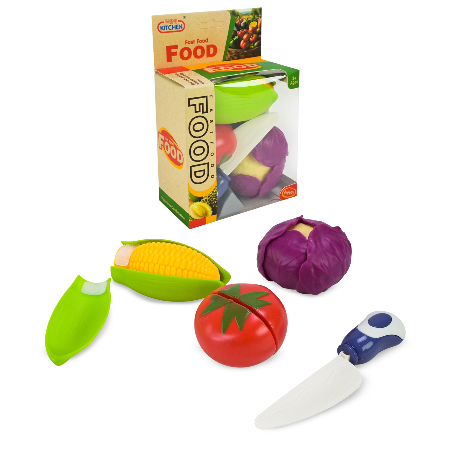 Продукти арт. 623-527 (216шт/2)  овочі, розбірні продукти короб. 17*6*11 см