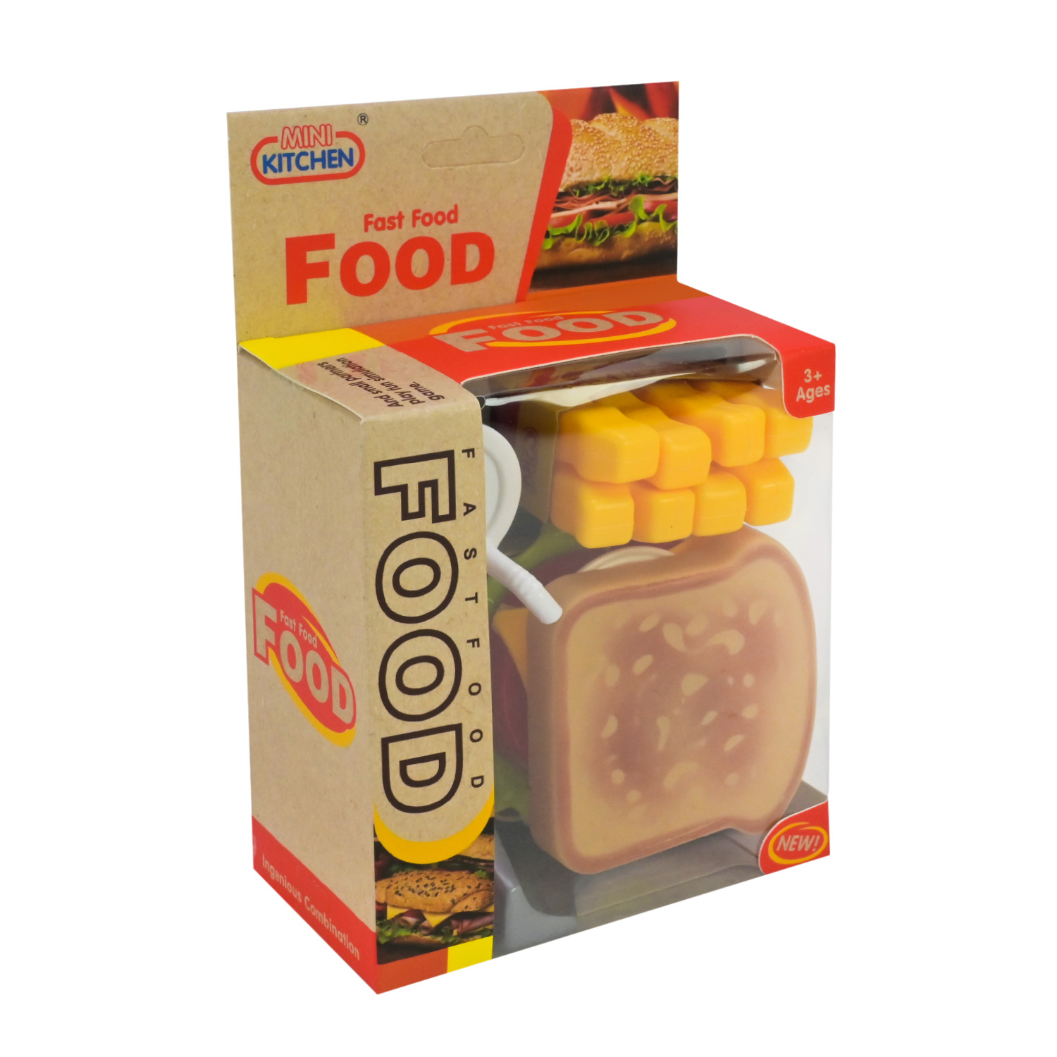 Продукти арт. 623-521 (216шт/2) Фаст фуд, розбірні продукти короб. 17*6*11 см