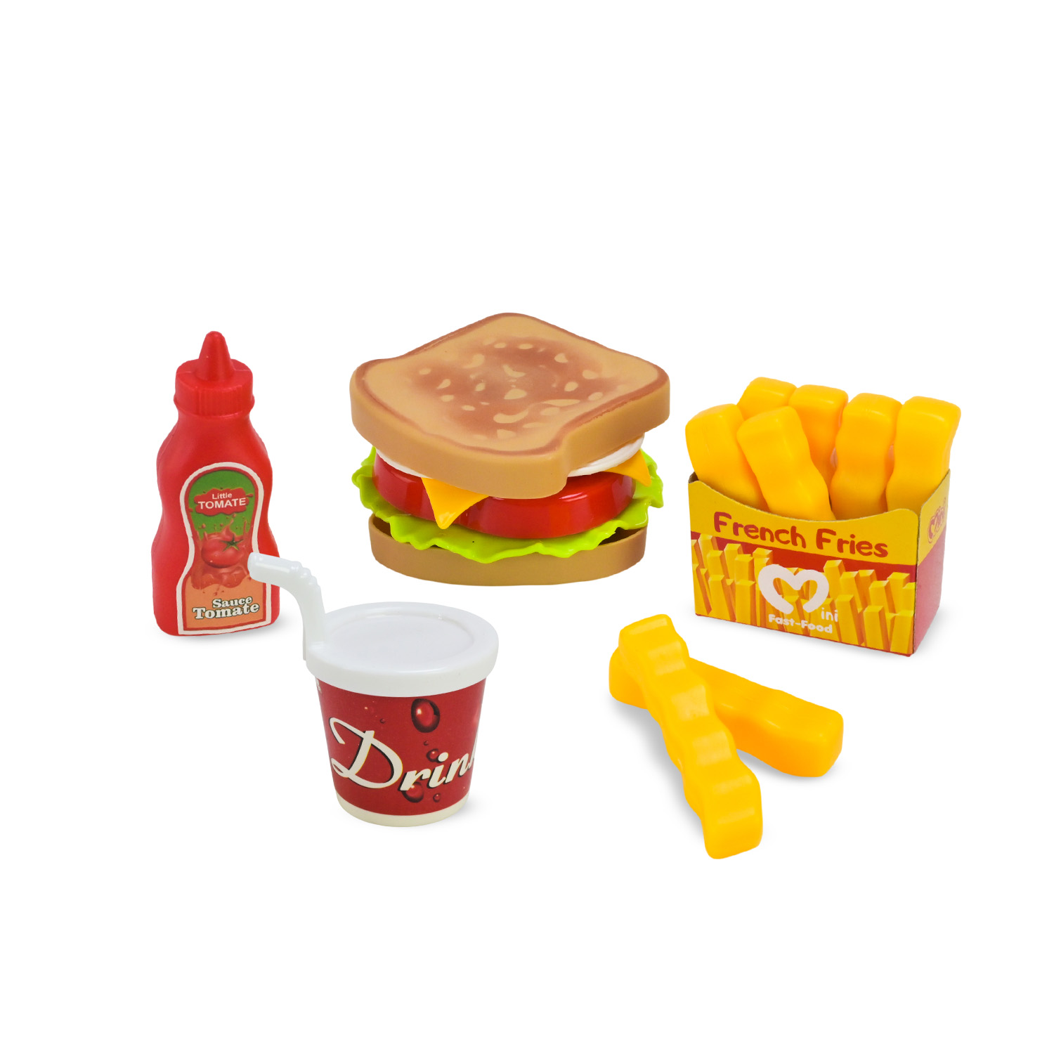 Продукти арт. 623-521 (216шт/2) Фаст фуд, розбірні продукти короб. 17*6*11 см