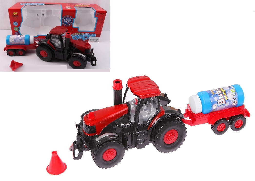 Іграшка муз.машинка 1518 (24шт) трактор, батар., Світло, звук, мильні бульбашки, у кор. 22 * 9 * 6 см