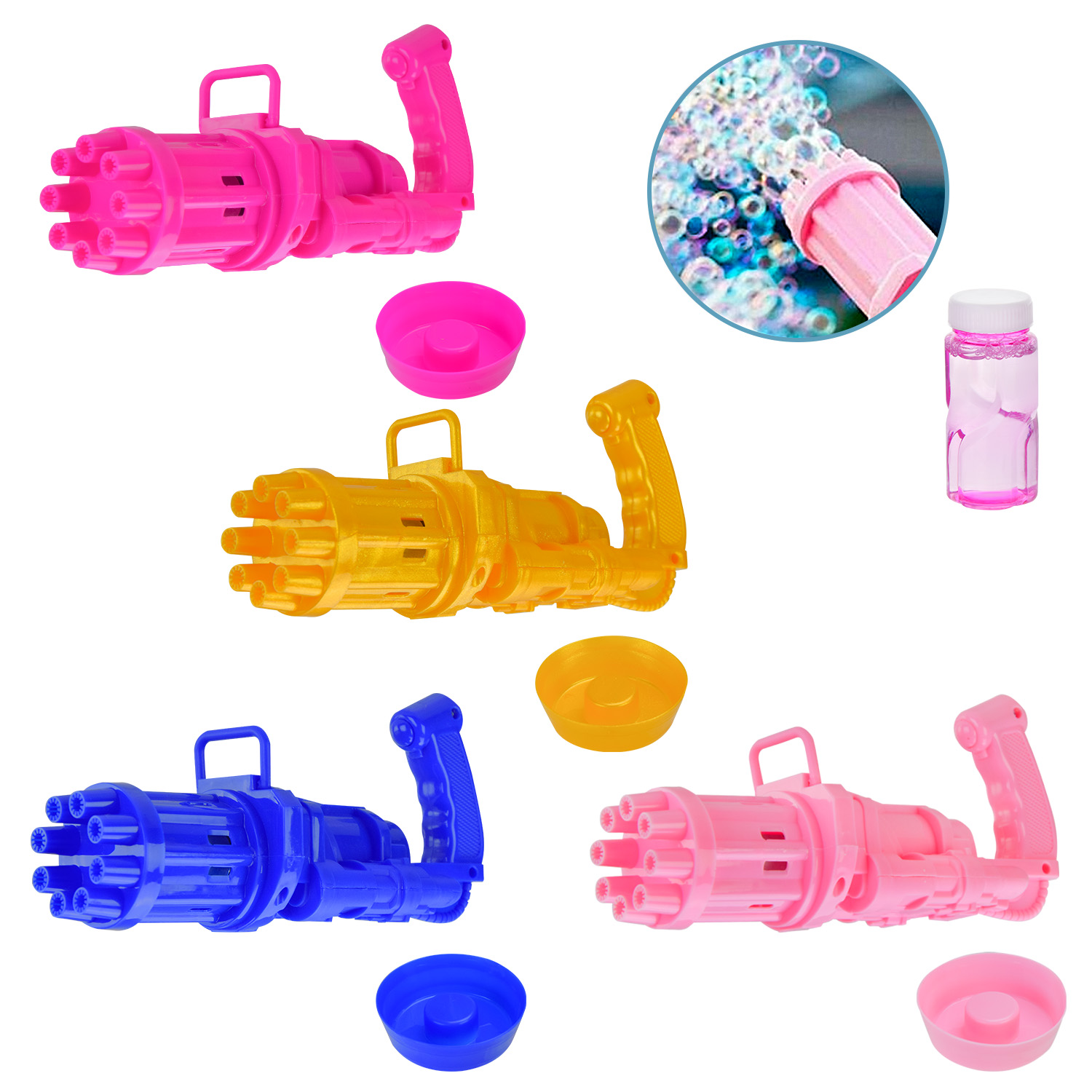 Мильні бульбашки арт. 888C-5 (192шт/2) бластер,запаска,5 кольорів пакет.16*7*23 см