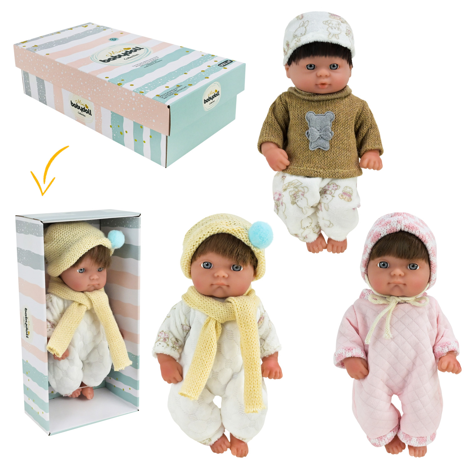 Пупс арт. 2531 (60шт/2)   мікс 3 види короб. 12*6,5*24см