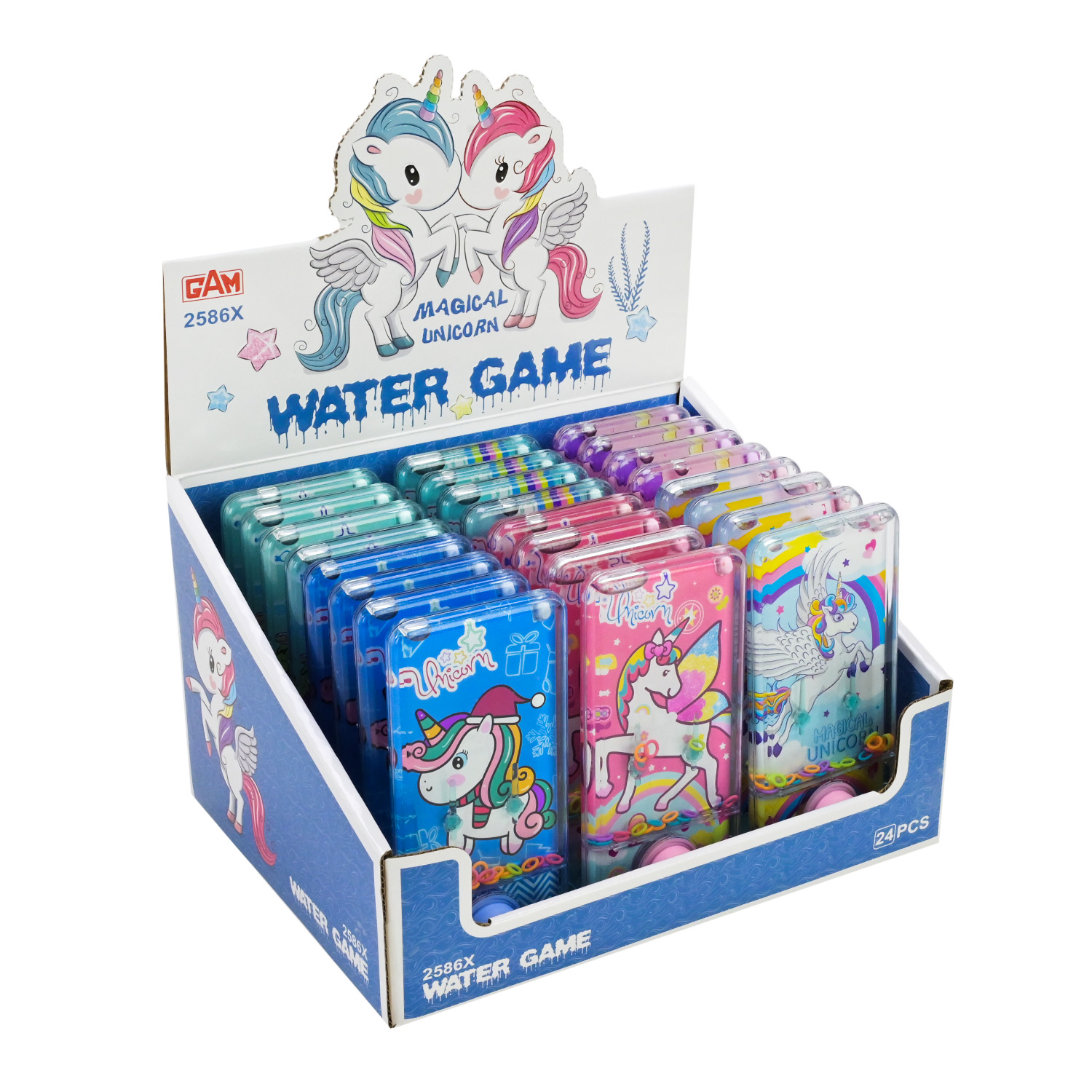 Водна гра з кільцями арт. 2586X-F24 (216шт/3) р-р 6,5*2*3,5см, 6 видів мікс, 9уп по 24шт бокс см.