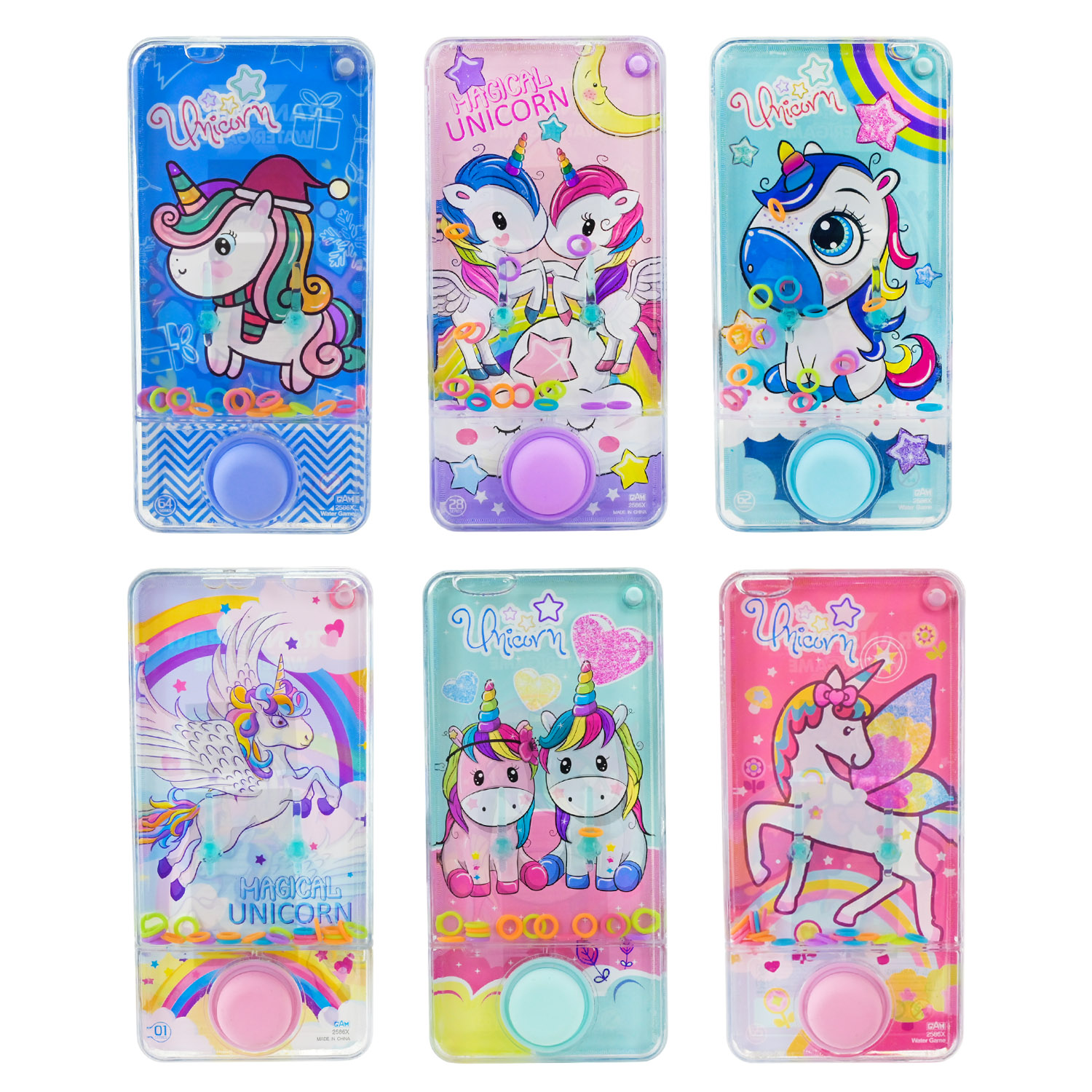 Водна гра з кільцями арт. 2586X-F24 (216шт/3) р-р 6,5*2*3,5см, 6 видів мікс, 9уп по 24шт бокс см.