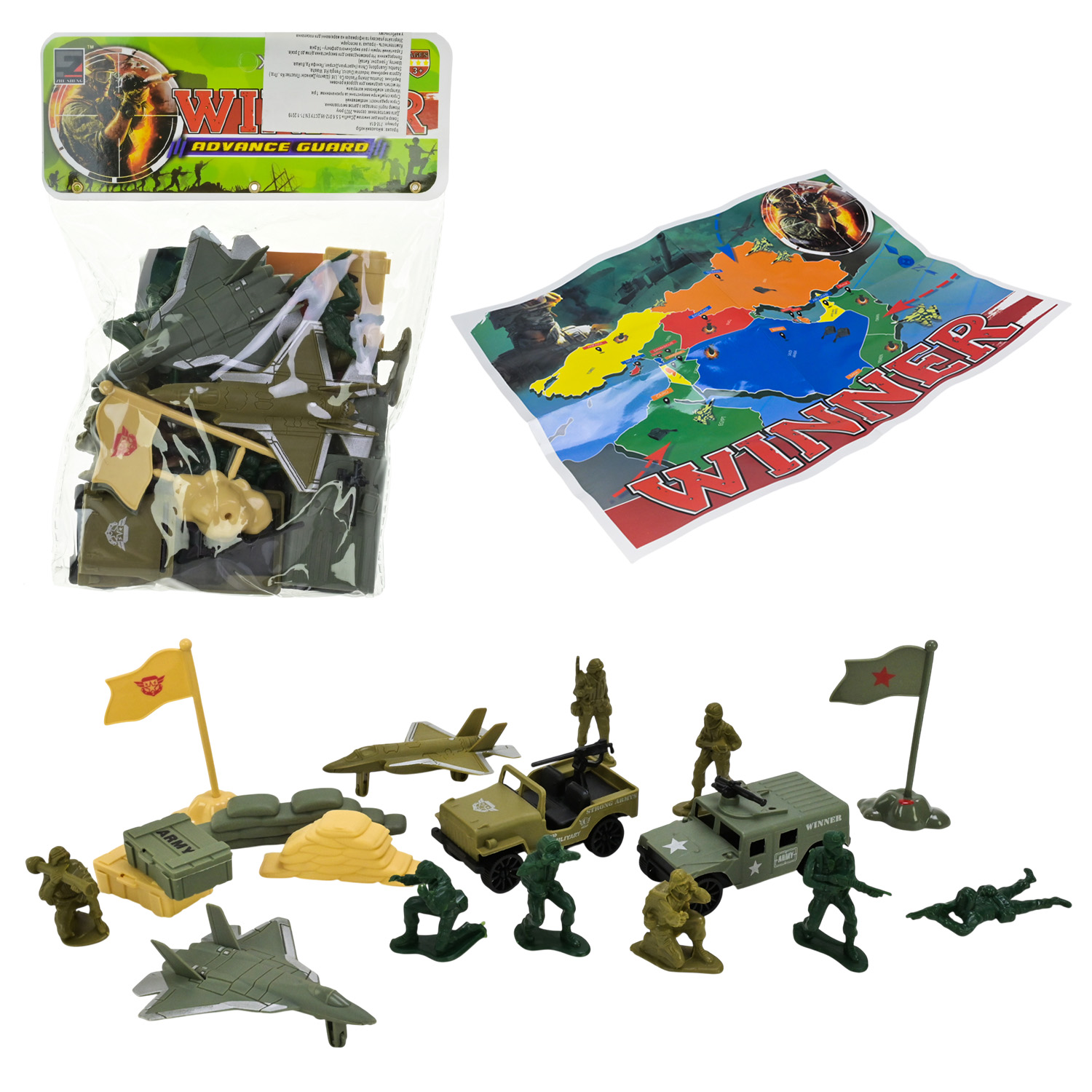 Набір військової техніки арт. 718-61A (168шт/2) пакет 24*17*6см