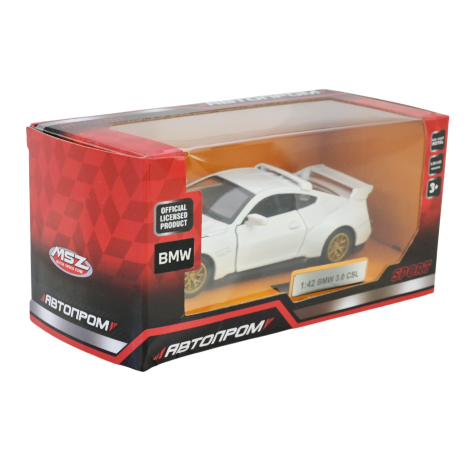 Машина мет. АВТОПРОМ арт. 4388 (96шт/2) 1:42 BMW 3.0CSL,відкр.двері,короб. 14,5*6,5*7см